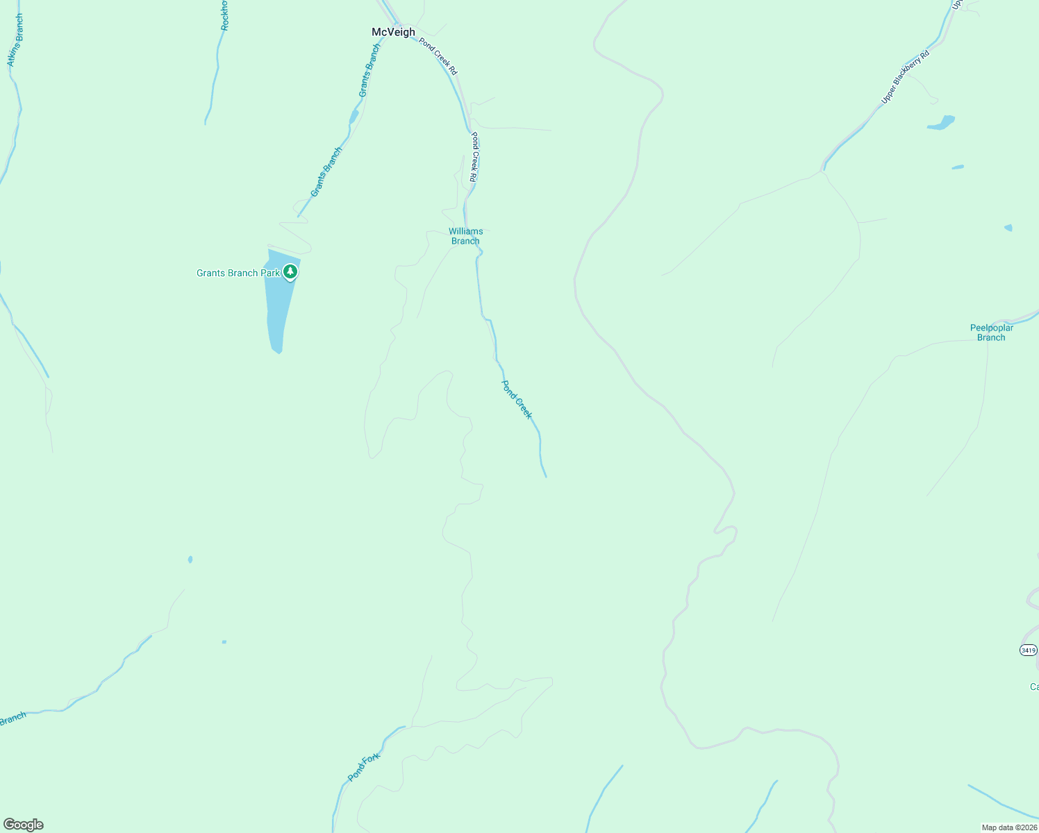 map of restaurants, bars, coffee shops, grocery stores, and more near Dinky Road in Pinsonfork