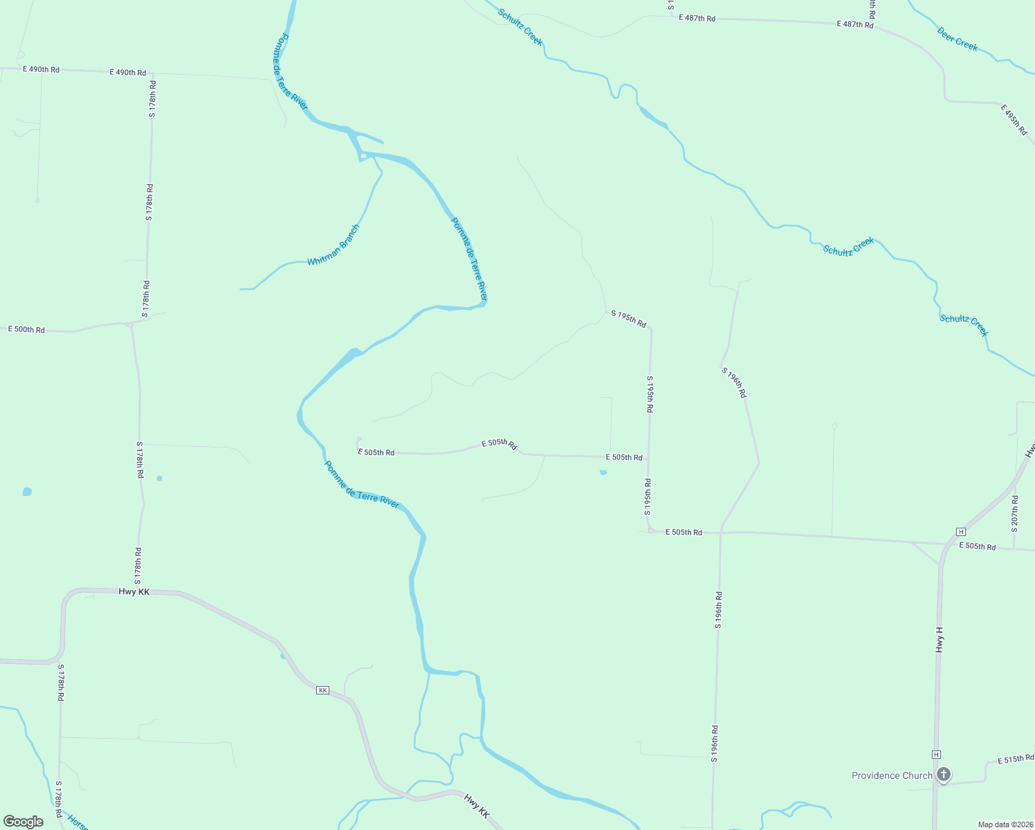 map of restaurants, bars, coffee shops, grocery stores, and more near 1849-1951 East 505th Road in Halfway