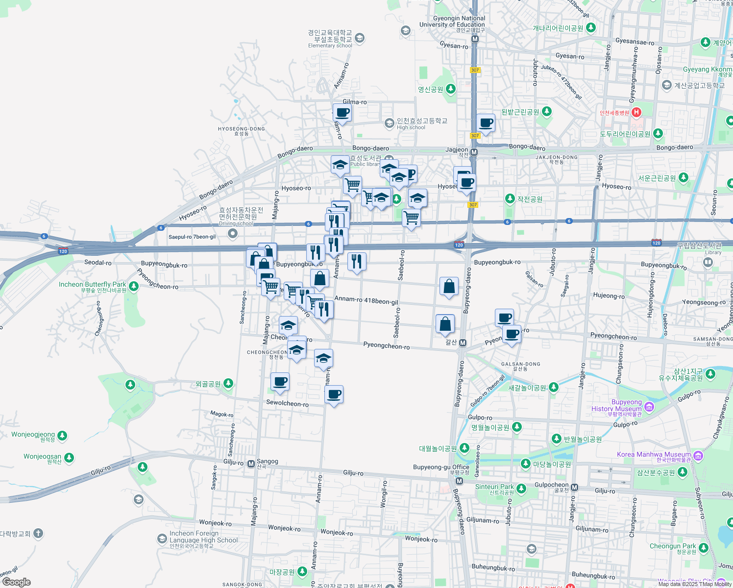 map of restaurants, bars, coffee shops, grocery stores, and more near in 