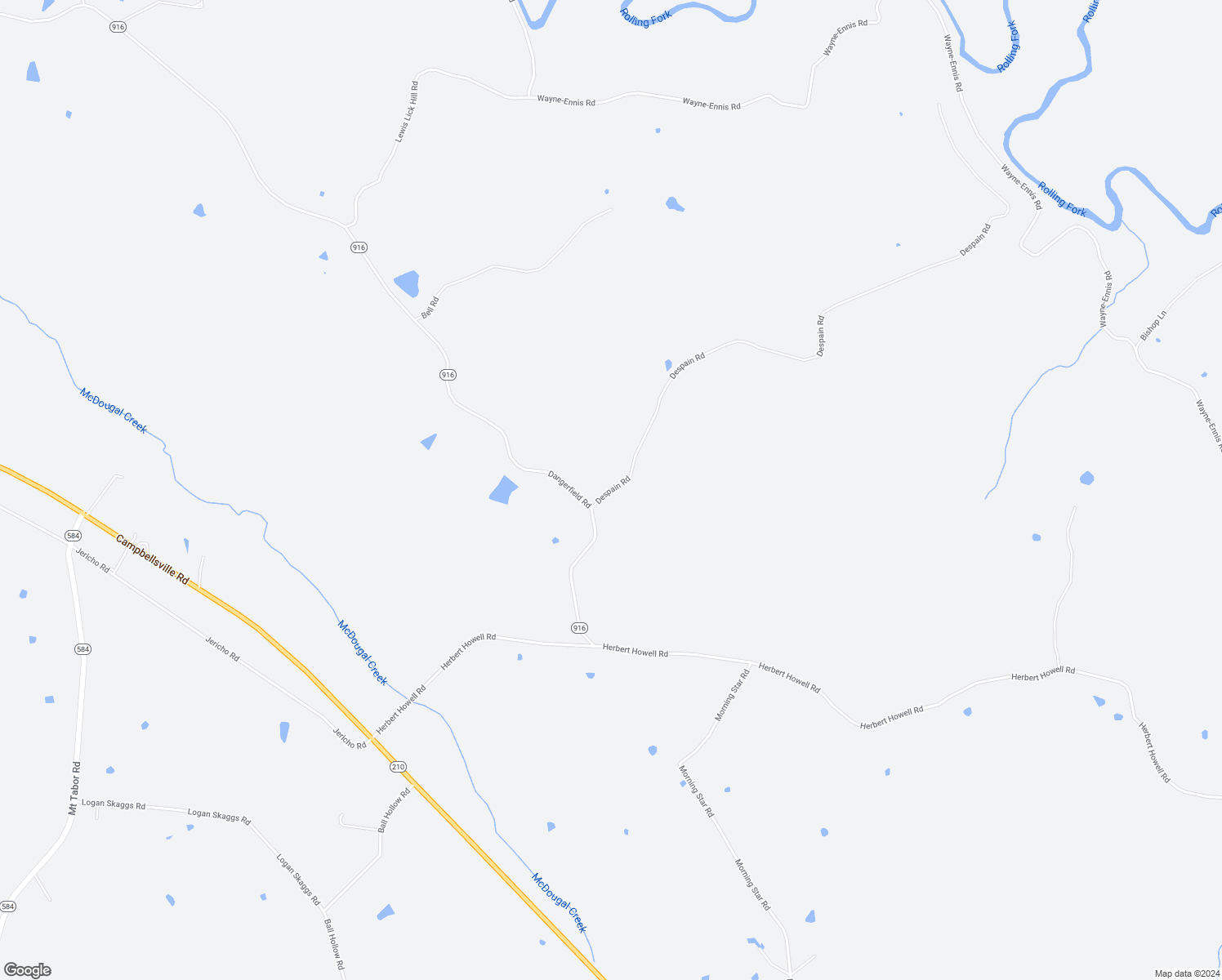 map of restaurants, bars, coffee shops, grocery stores, and more near 1-699 Despain Road in Hodgenville