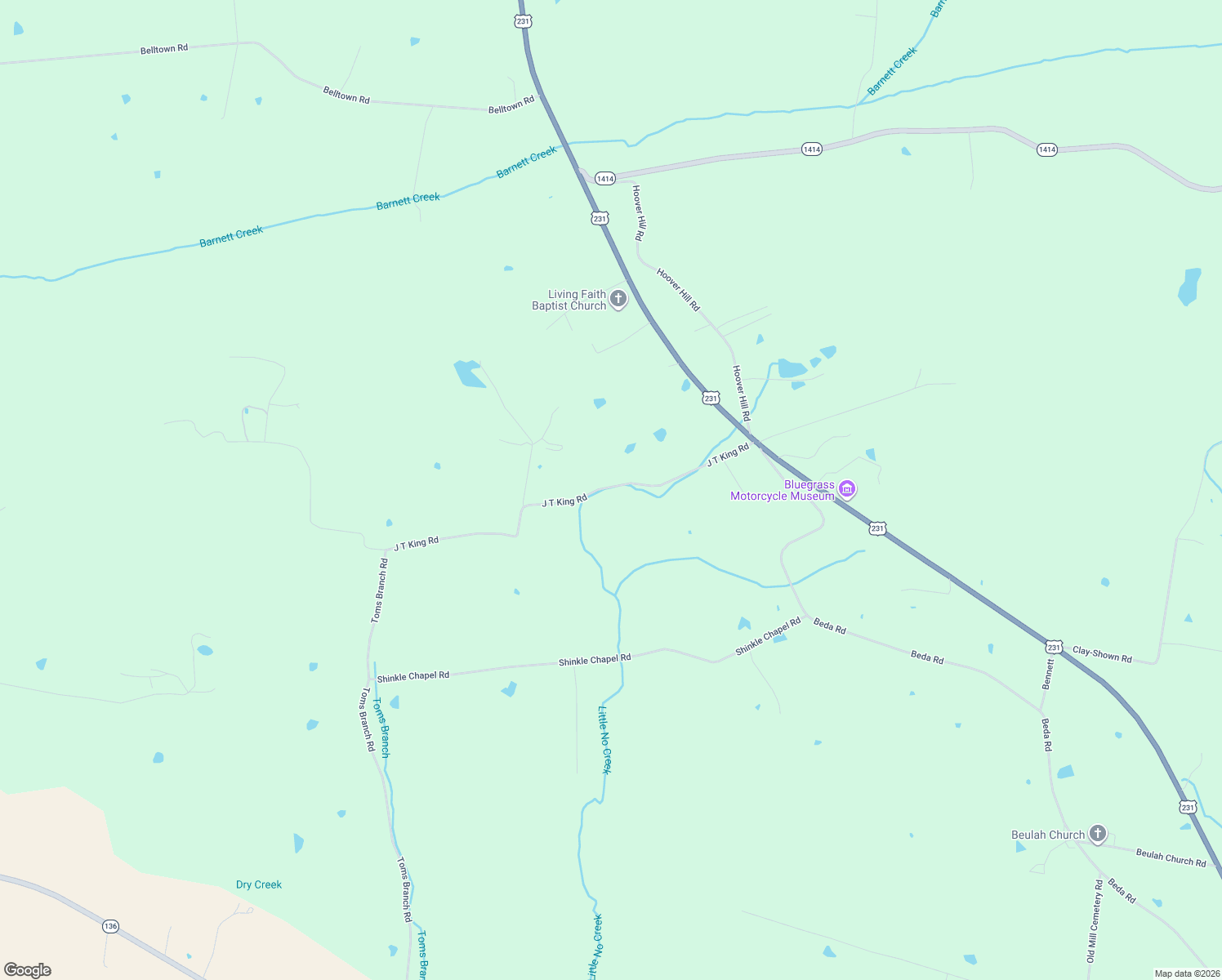 map of restaurants, bars, coffee shops, grocery stores, and more near 972 J T King Road in Hartford