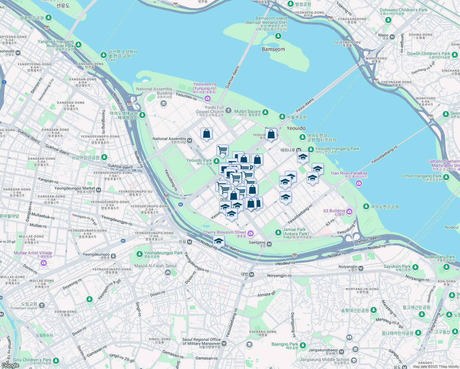 map of restaurants, bars, coffee shops, grocery stores, and more near in 