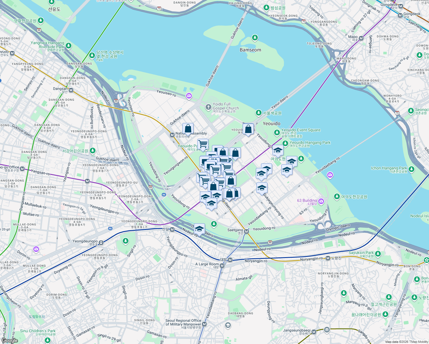 map of restaurants, bars, coffee shops, grocery stores, and more near in 