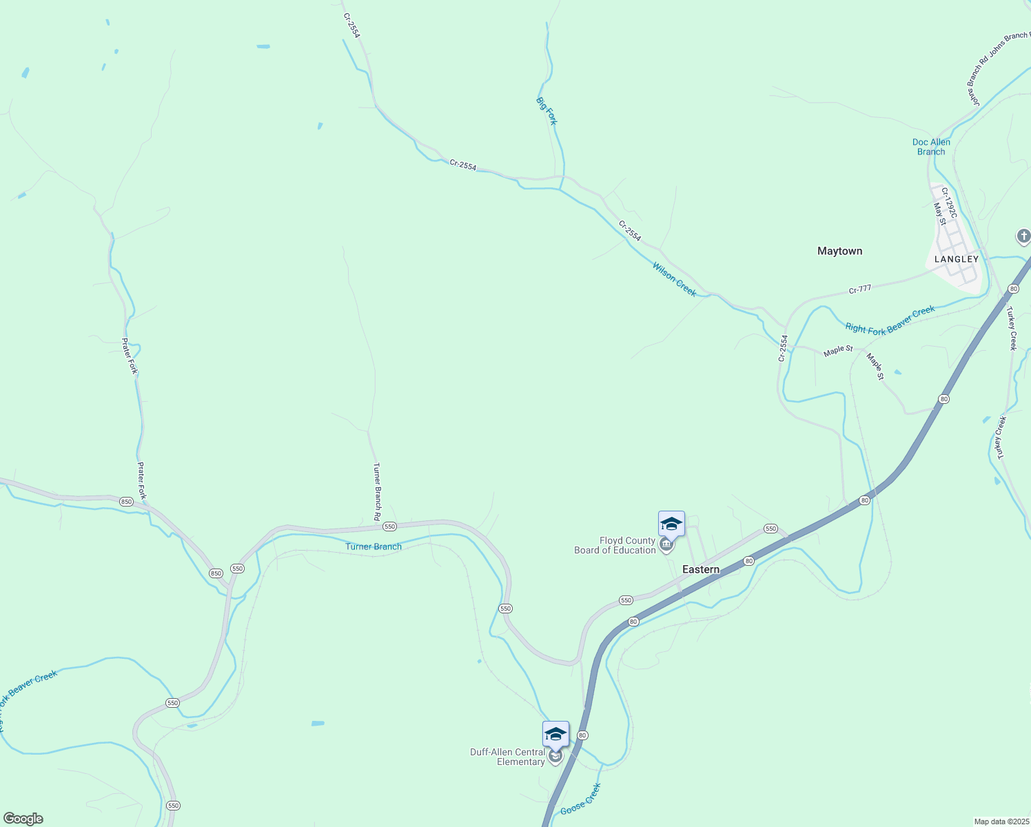 map of restaurants, bars, coffee shops, grocery stores, and more near in Eastern