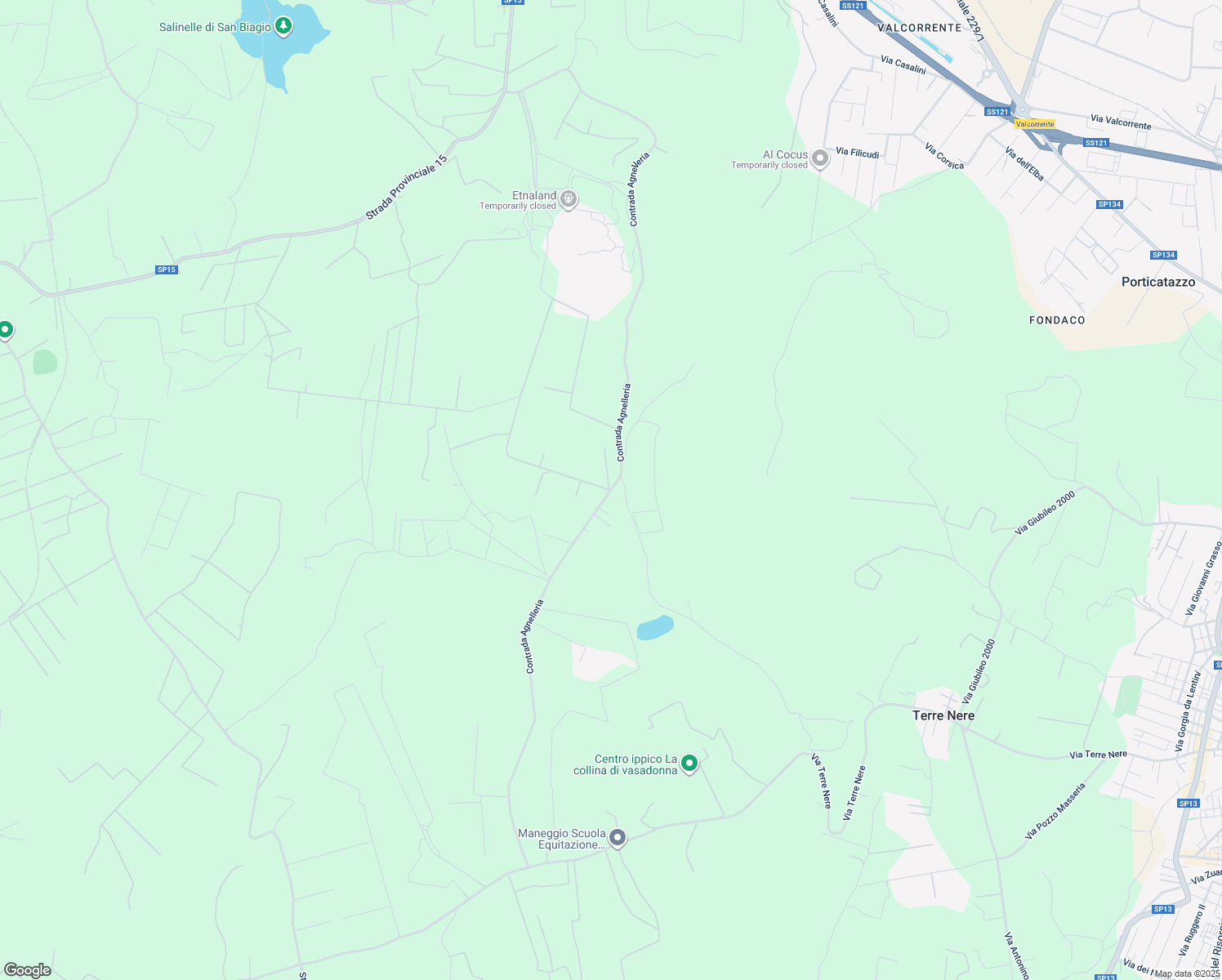 map of restaurants, bars, coffee shops, grocery stores, and more near Contrada Agnelleria in Provincia di Catania