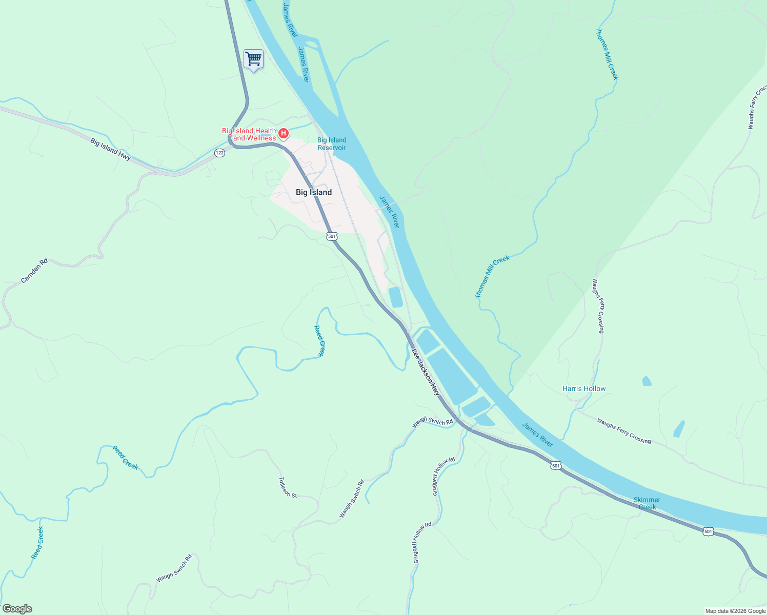 map of restaurants, bars, coffee shops, grocery stores, and more near 10040 Lee Jackson Highway in Big Island