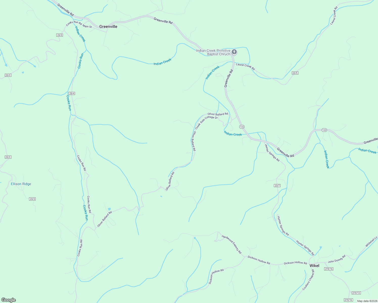 map of restaurants, bars, coffee shops, grocery stores, and more near 812 Oliver Ballard Road in Lindside