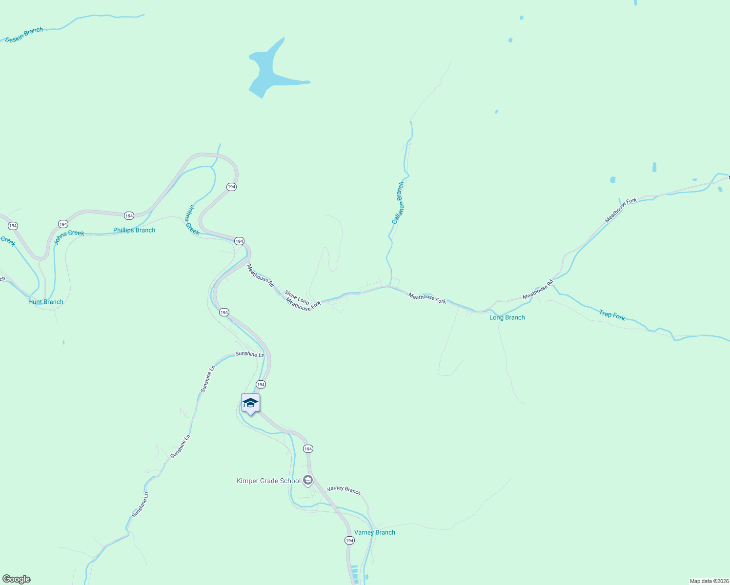 map of restaurants, bars, coffee shops, grocery stores, and more near 500-818 Meathouse Fork in Kimper