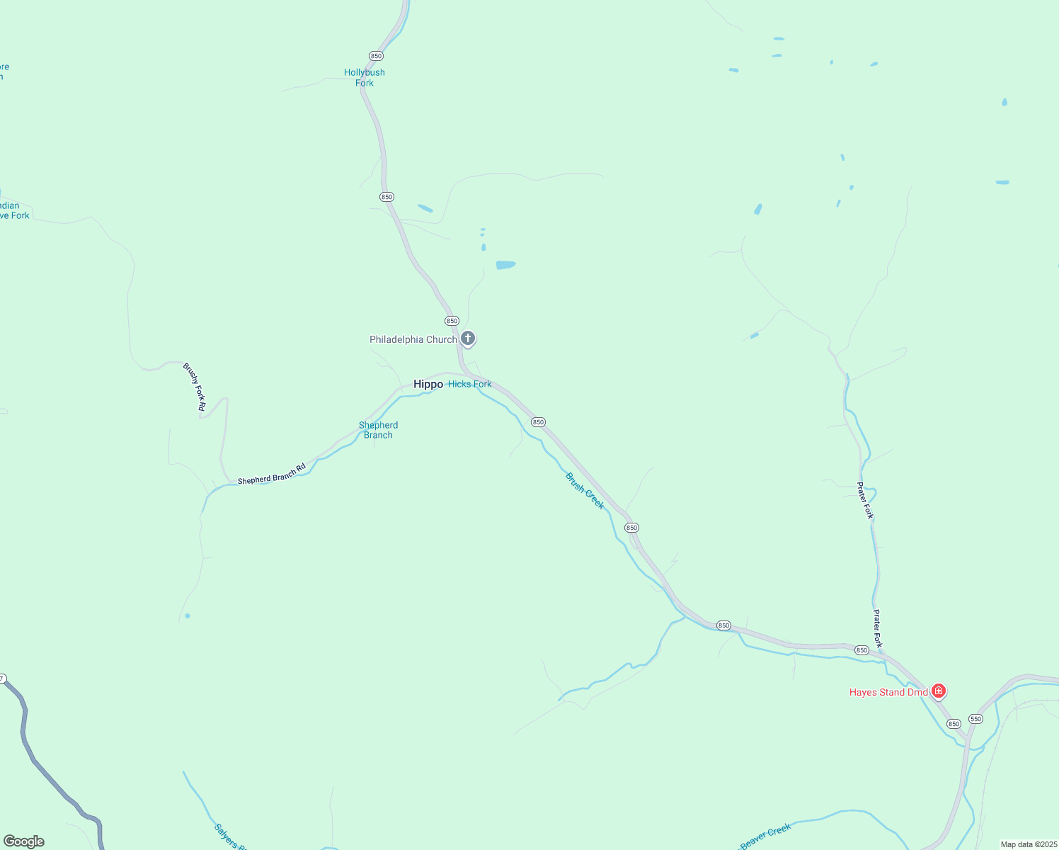 map of restaurants, bars, coffee shops, grocery stores, and more near Davis Drive in Prestonsburg