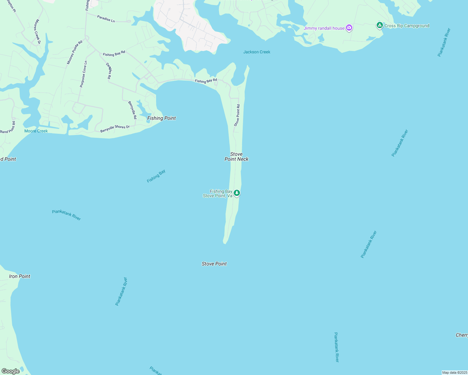 map of restaurants, bars, coffee shops, grocery stores, and more near 798 Stove Point Road in Deltaville