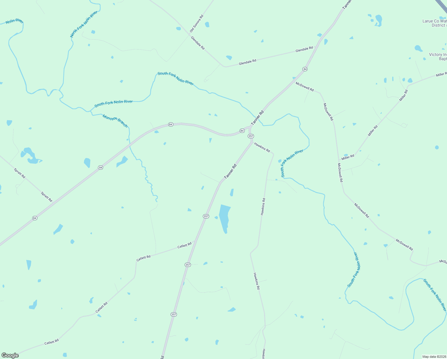 map of restaurants, bars, coffee shops, grocery stores, and more near 3870 Tanner Rd in Hodgenville