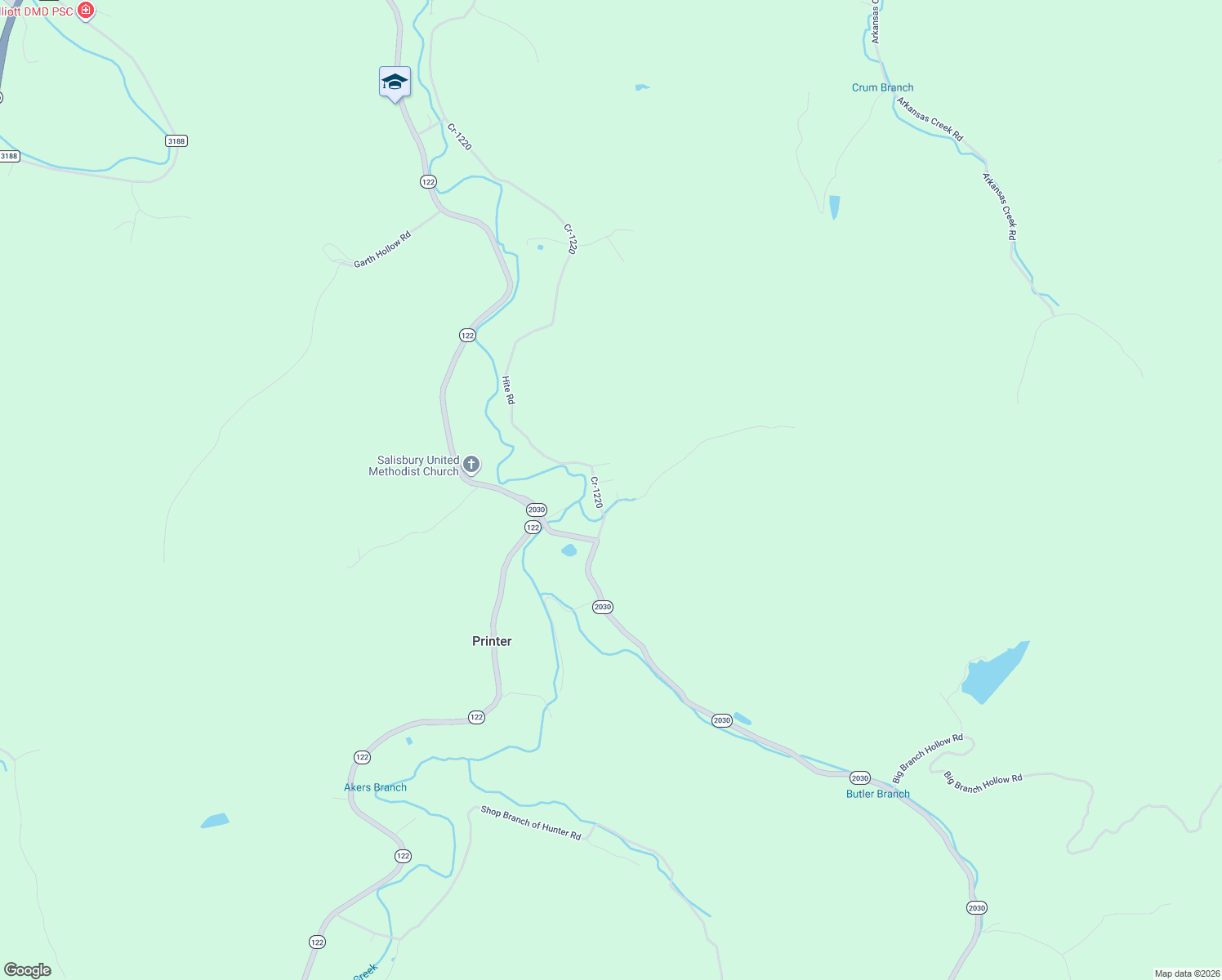 map of restaurants, bars, coffee shops, grocery stores, and more near 3176 Hite Road in Martin