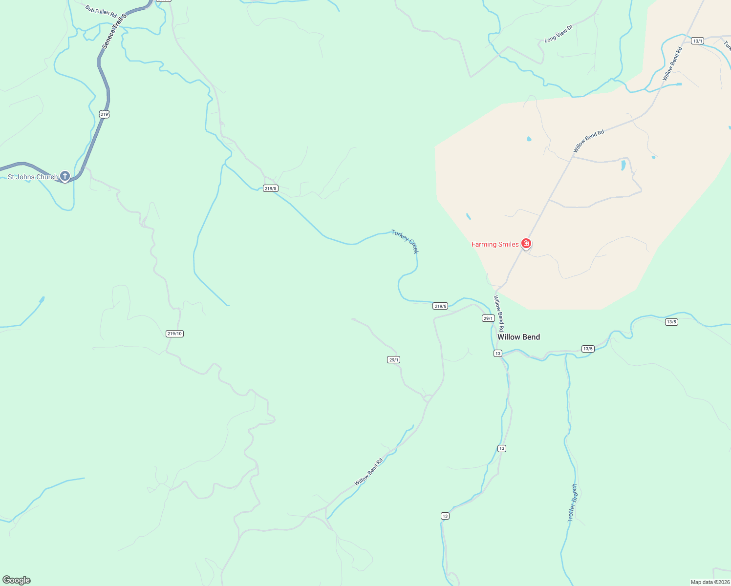 map of restaurants, bars, coffee shops, grocery stores, and more near in Willow Bend