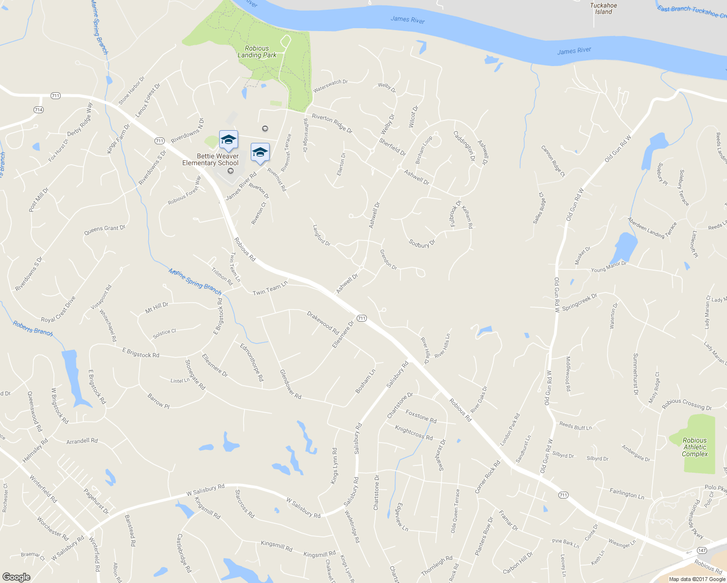 map of restaurants, bars, coffee shops, grocery stores, and more near 2901 Calcutt Drive in Midlothian