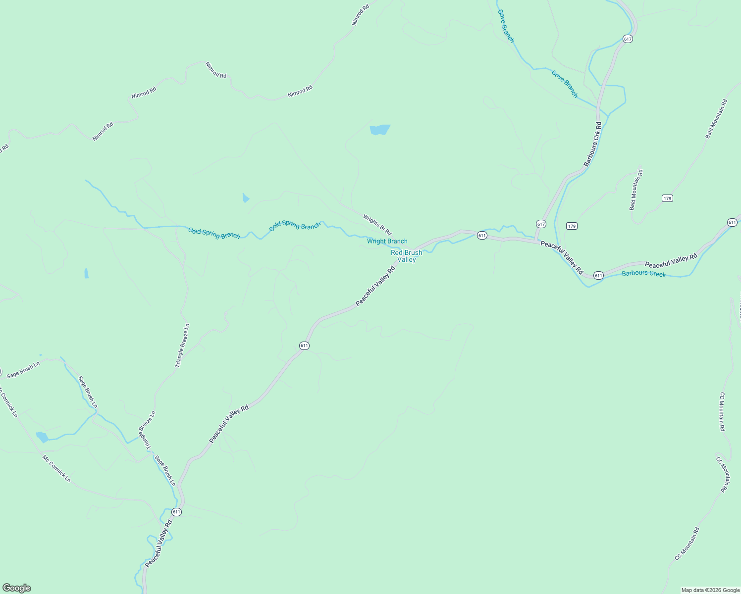 map of restaurants, bars, coffee shops, grocery stores, and more near Peaceful Valley Road in New Castle