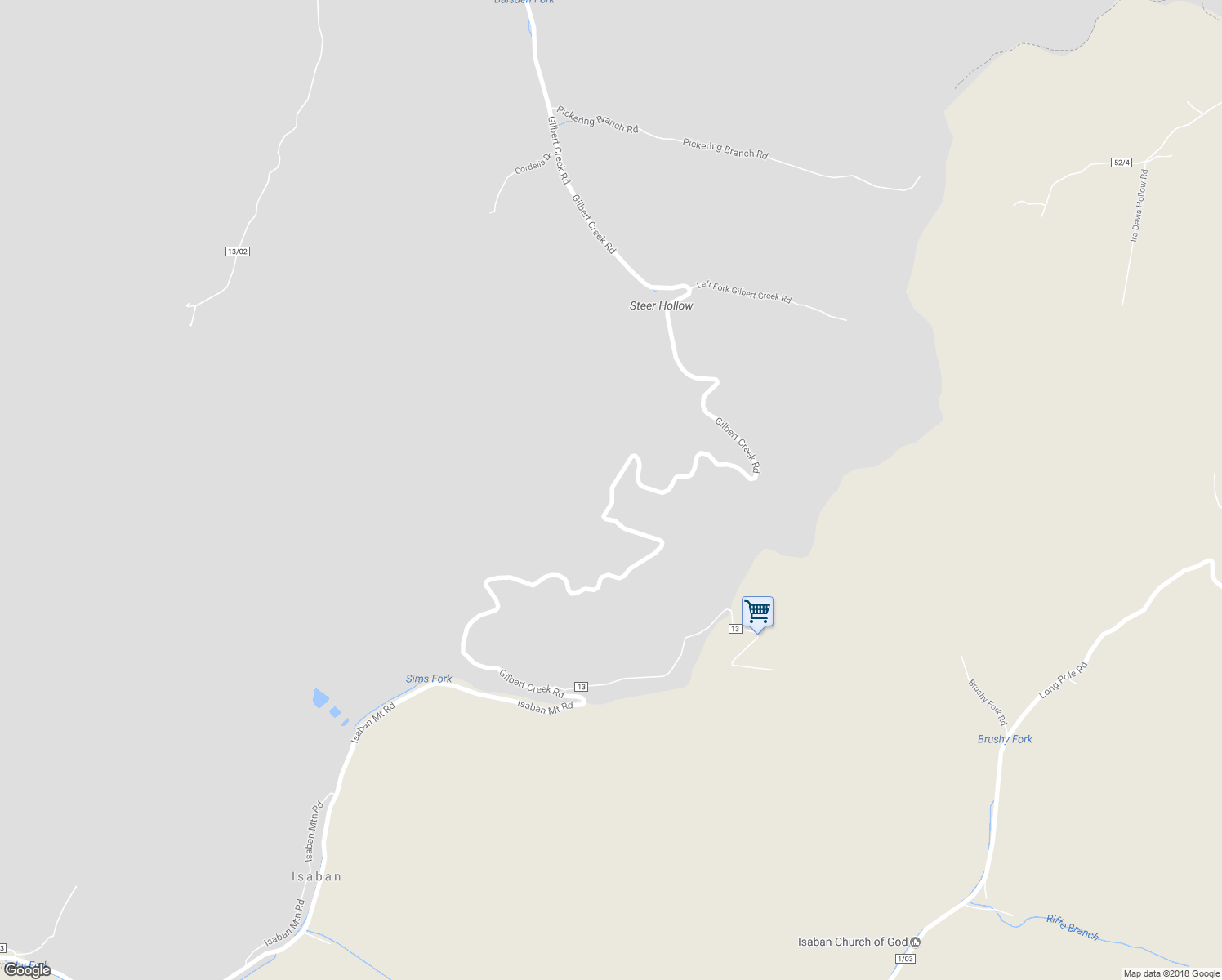 map of restaurants, bars, coffee shops, grocery stores, and more near Gilbert Creek Road in Gilbert