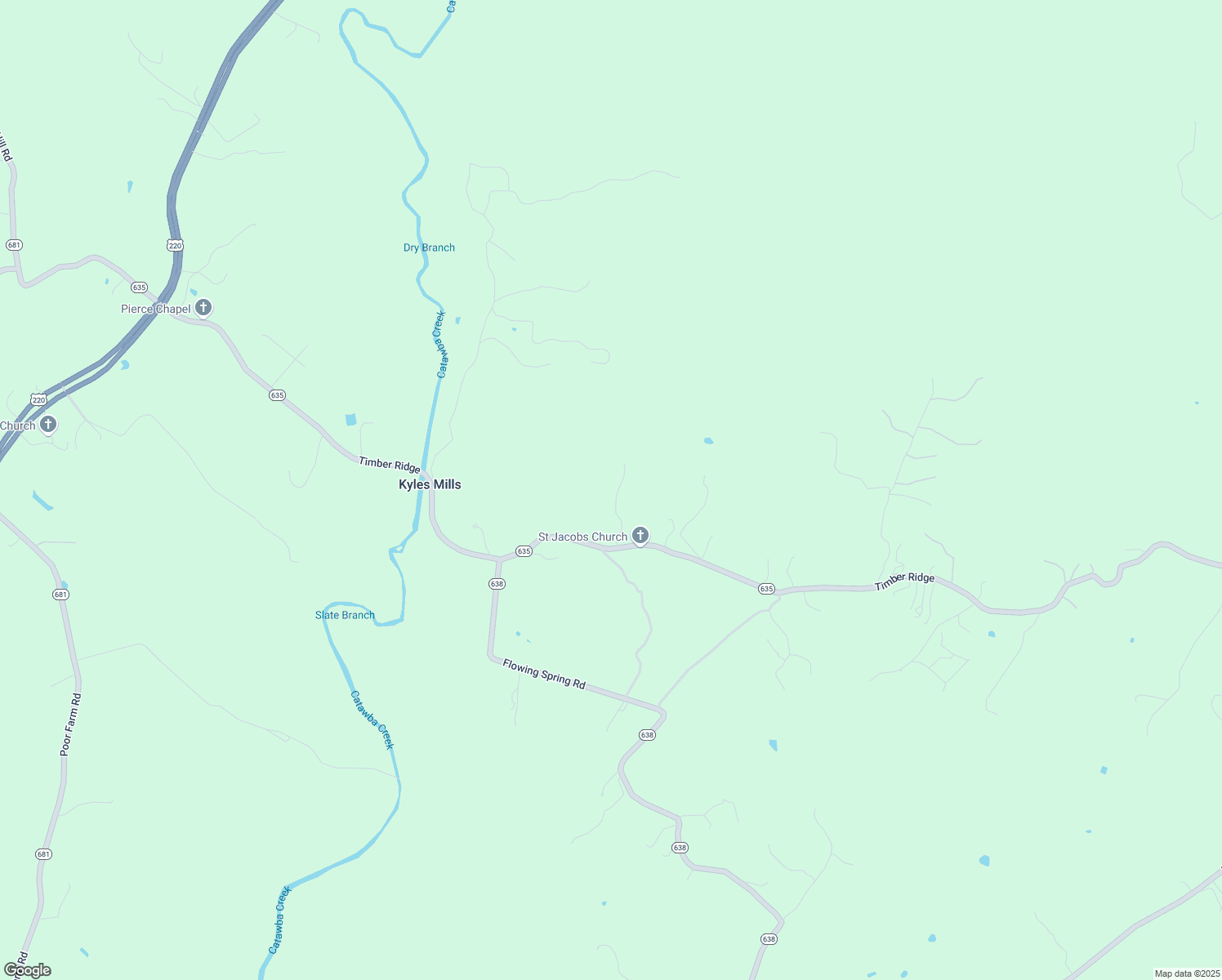 map of restaurants, bars, coffee shops, grocery stores, and more near 1811 Timber Ridge in Buchanan