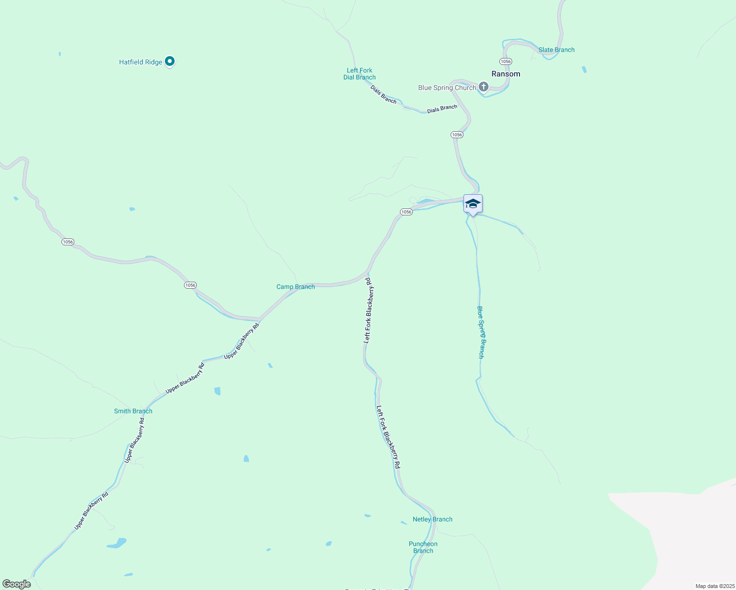 map of restaurants, bars, coffee shops, grocery stores, and more near 2-1198 Left Fork Blackberry Road in Ransom