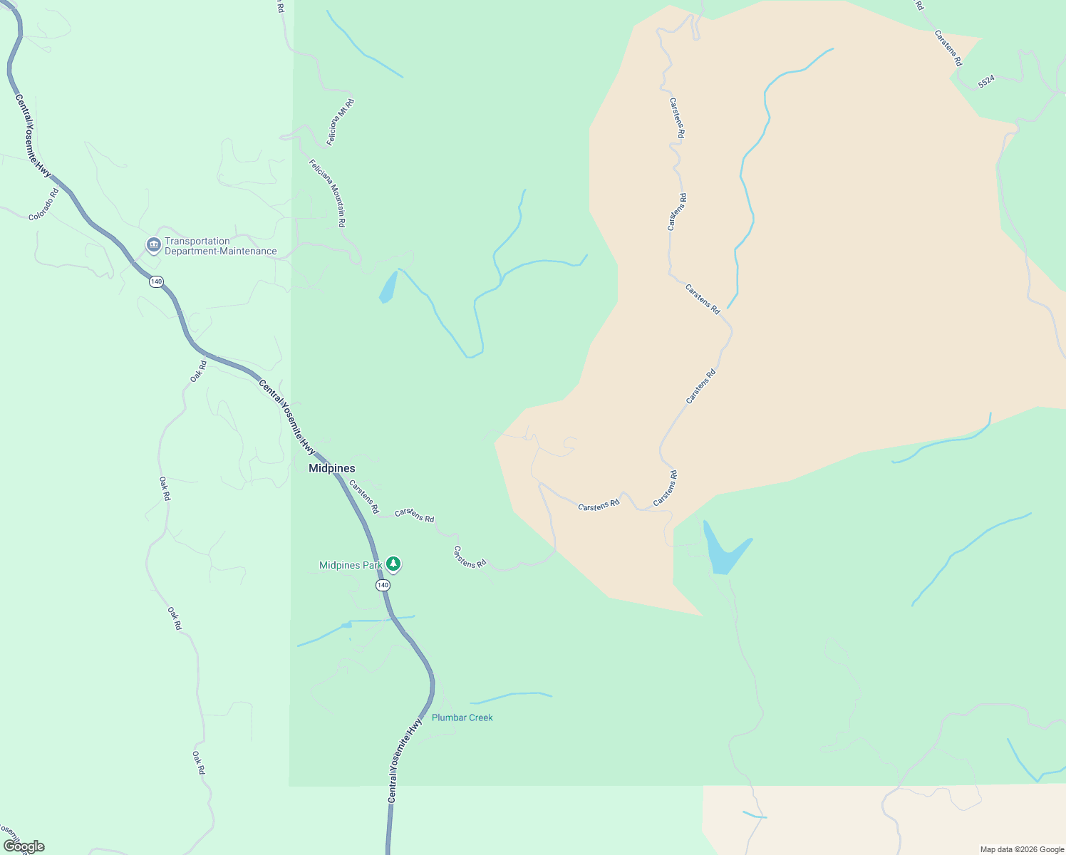 map of restaurants, bars, coffee shops, grocery stores, and more near 4748 Carstens Road in Mariposa