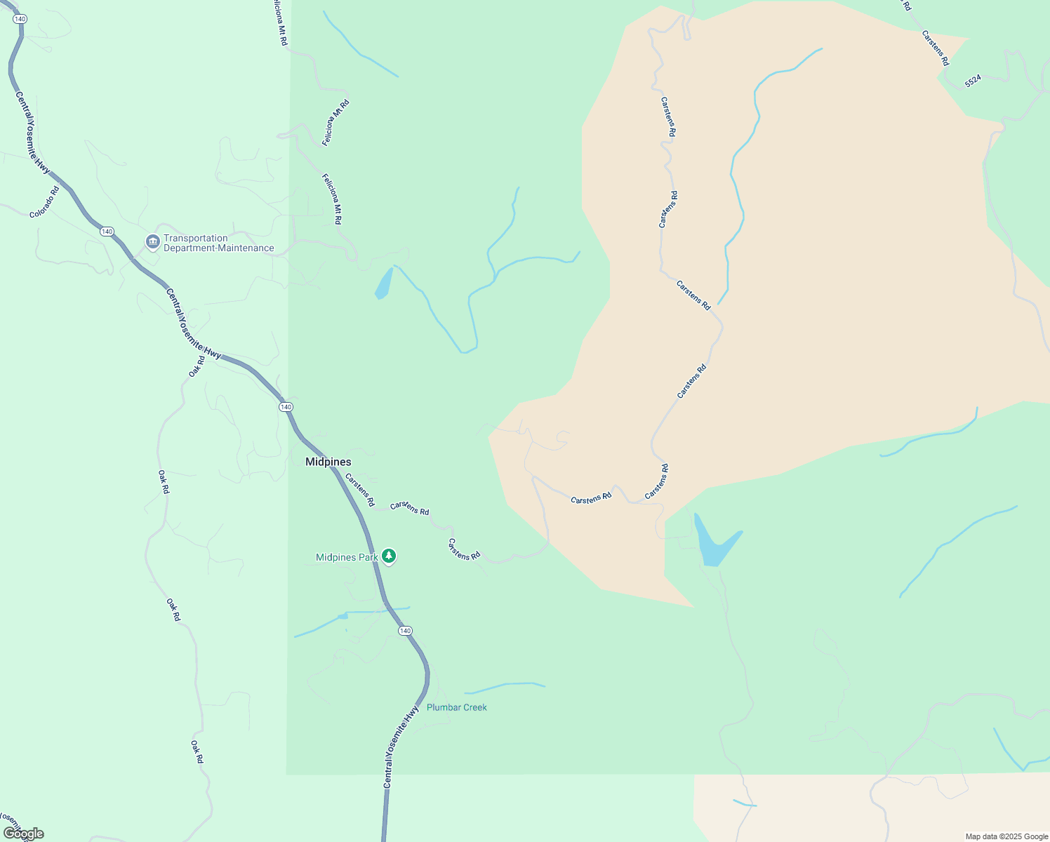 map of restaurants, bars, coffee shops, grocery stores, and more near 4748 Carstens Road in Midpines