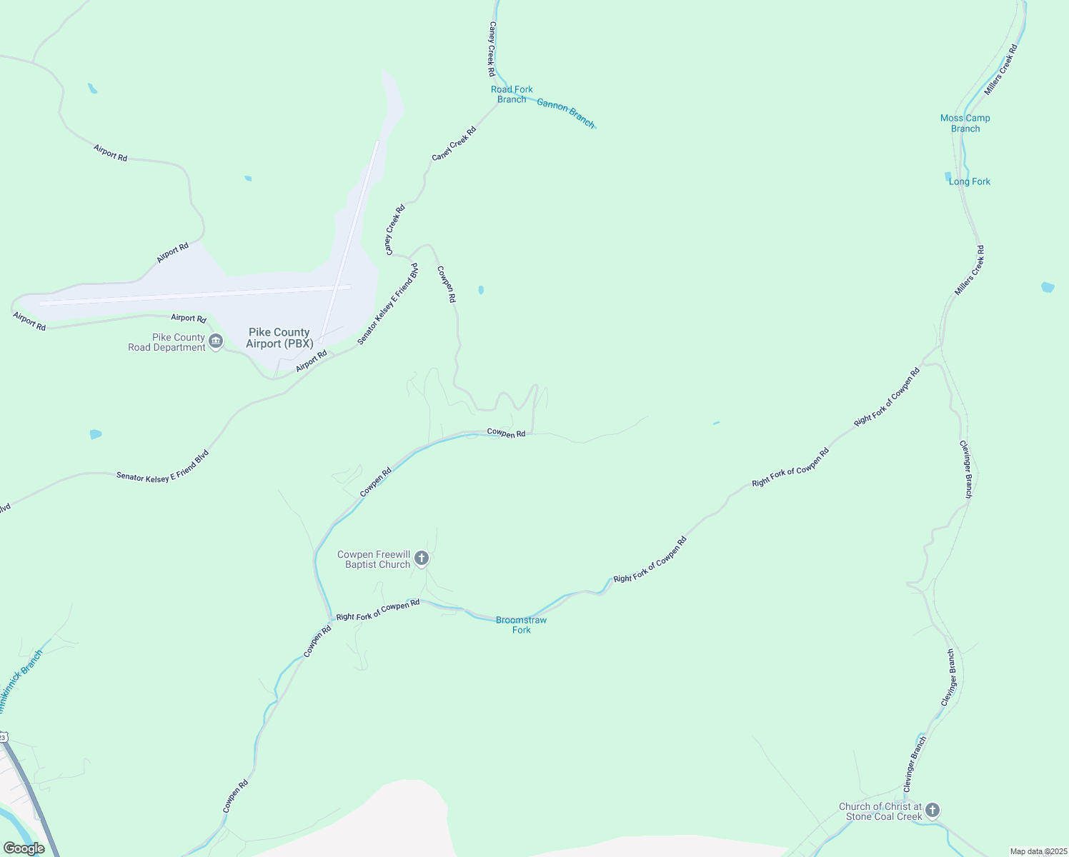 map of restaurants, bars, coffee shops, grocery stores, and more near 2 Jennys Fork in Pikeville