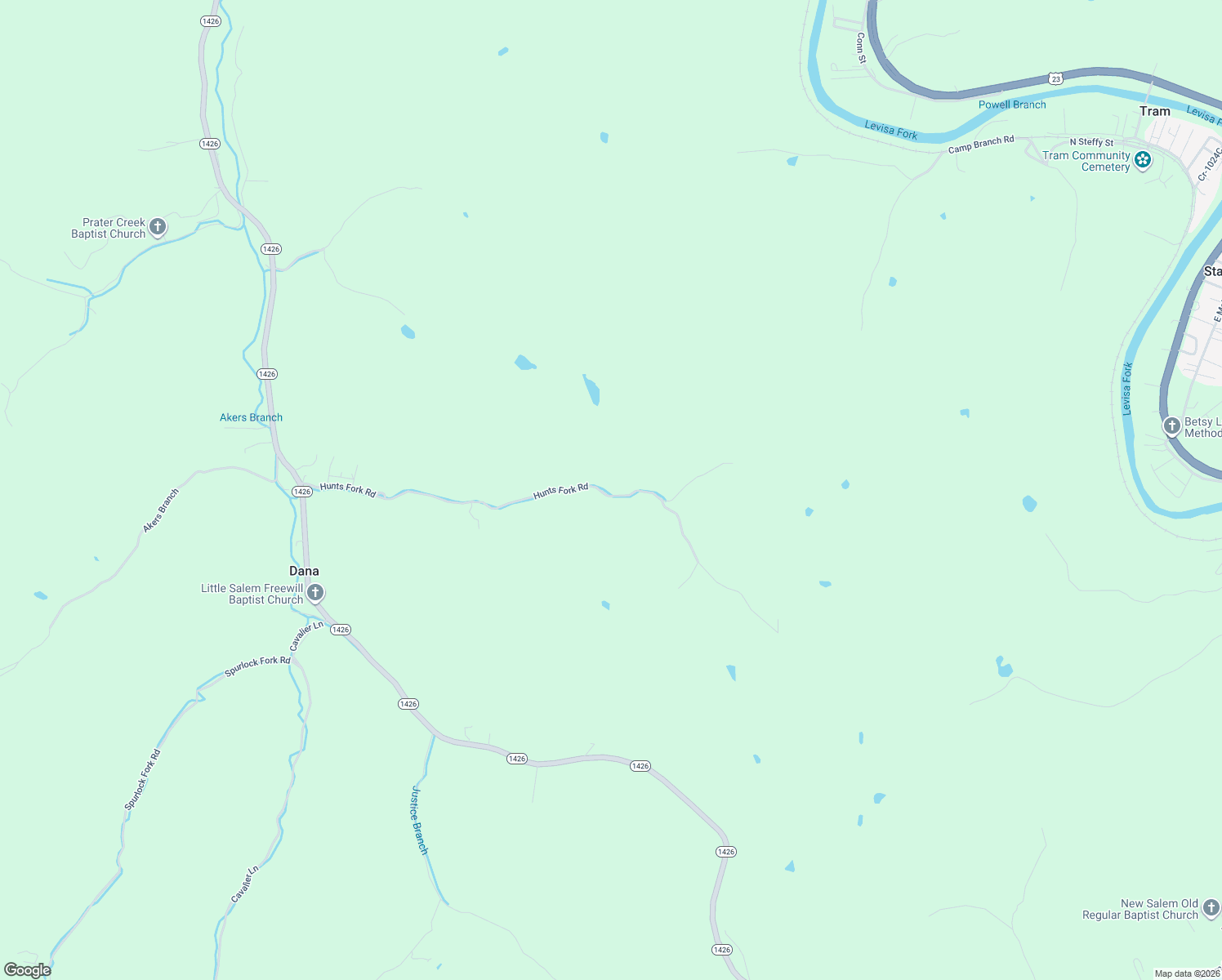 map of restaurants, bars, coffee shops, grocery stores, and more near 931 Hunts Fork Road in Dana
