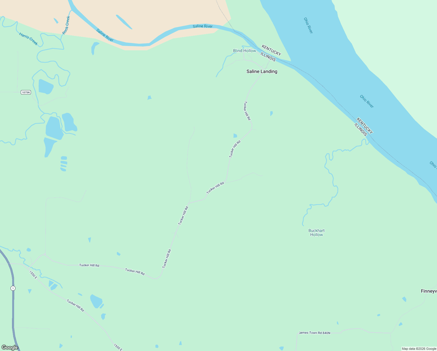 map of restaurants, bars, coffee shops, grocery stores, and more near Tuckerhill Road in Cave-In-Rock