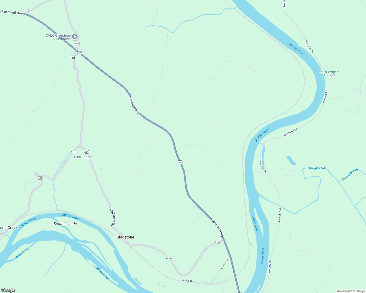 map of restaurants, bars, coffee shops, grocery stores, and more near 84 Riverbend Lane in Gladstone