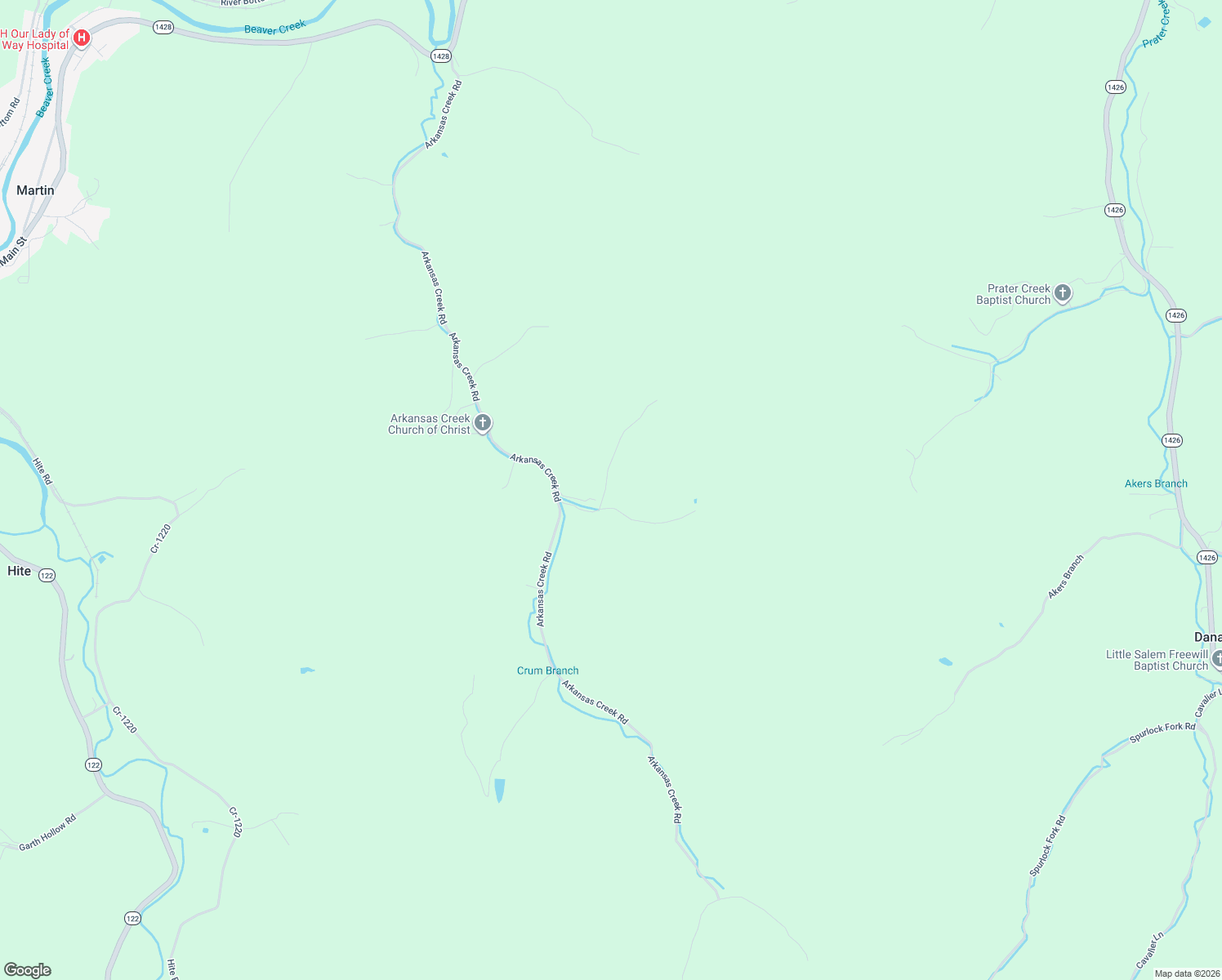 map of restaurants, bars, coffee shops, grocery stores, and more near 180 Cr-1101 in Martin