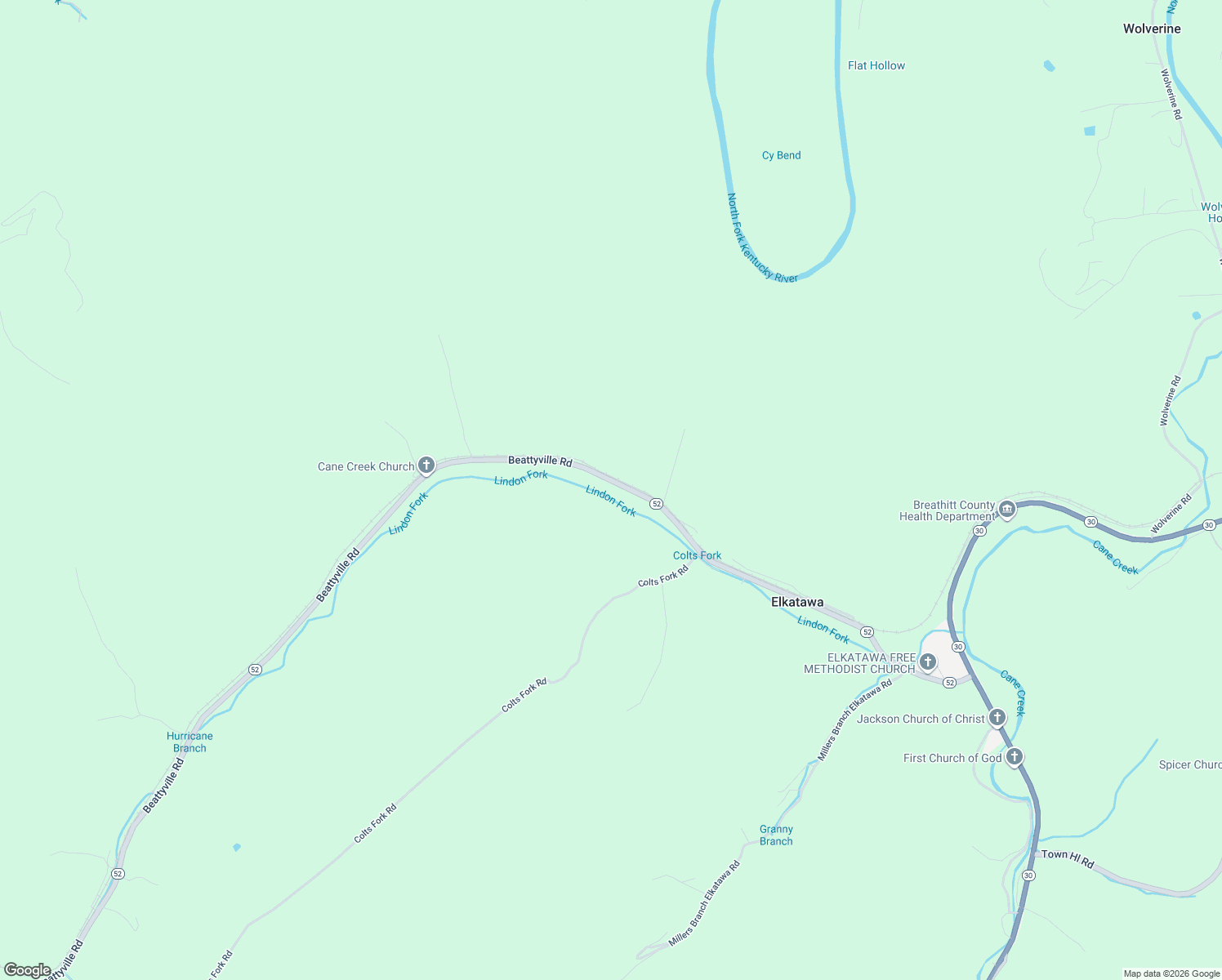 map of restaurants, bars, coffee shops, grocery stores, and more near 1235 Beattyville Road in Jackson