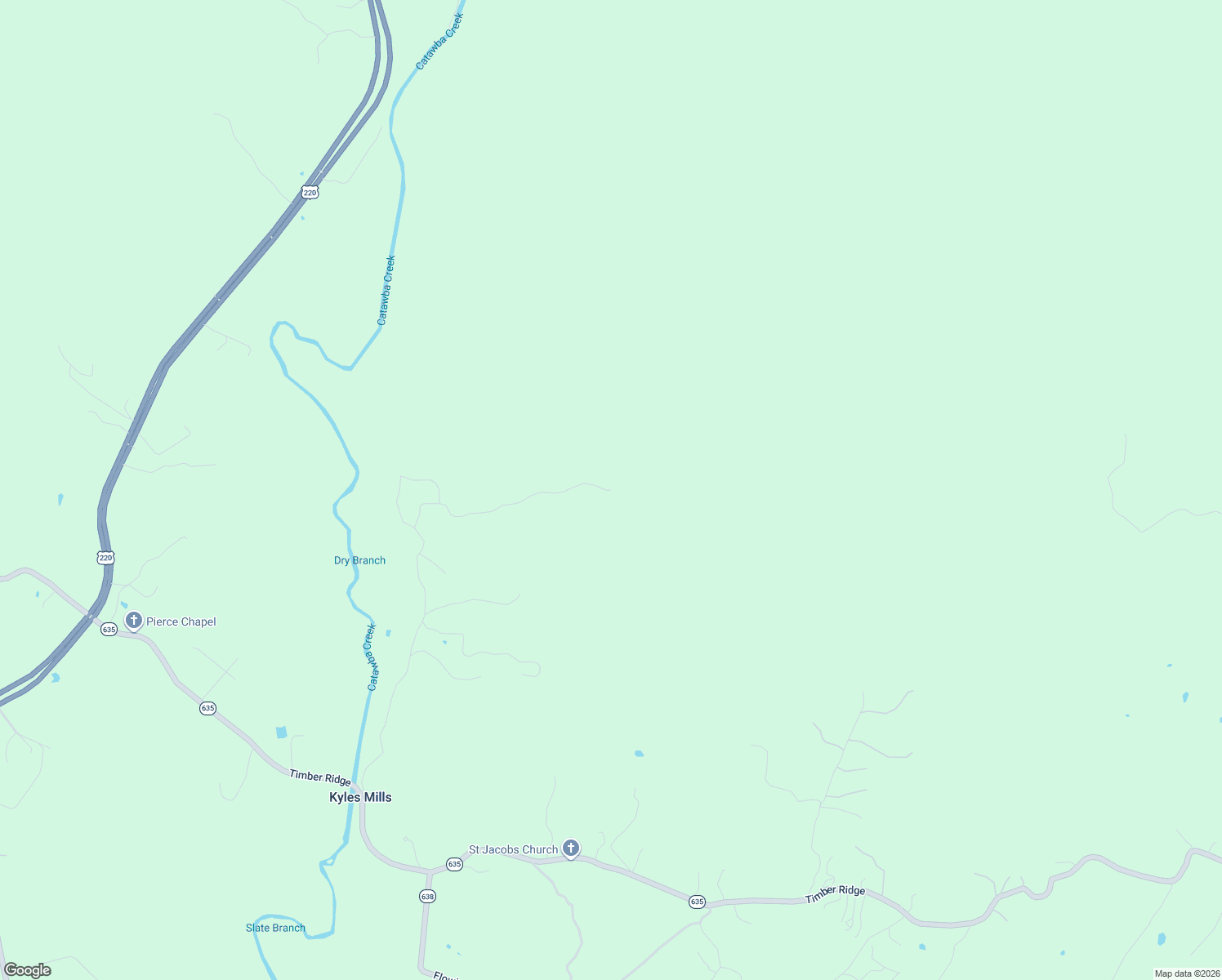 map of restaurants, bars, coffee shops, grocery stores, and more near 1199 Kyles Mill Road in Buchanan