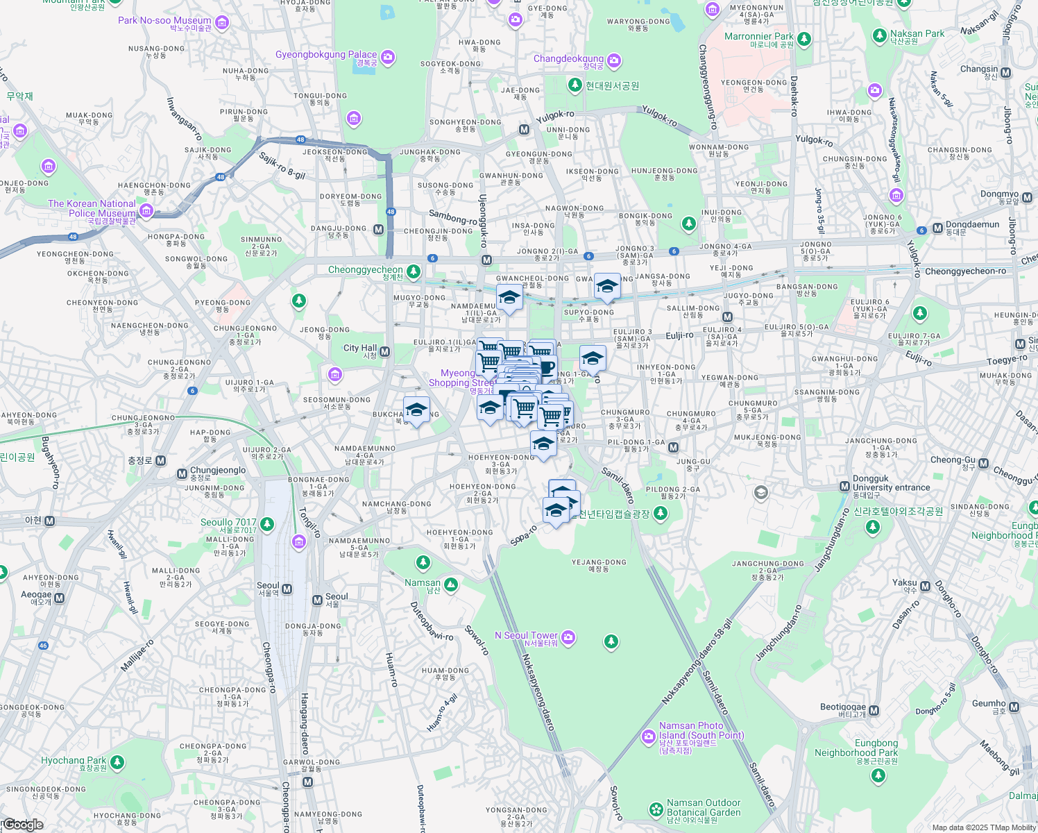 map of restaurants, bars, coffee shops, grocery stores, and more near in 