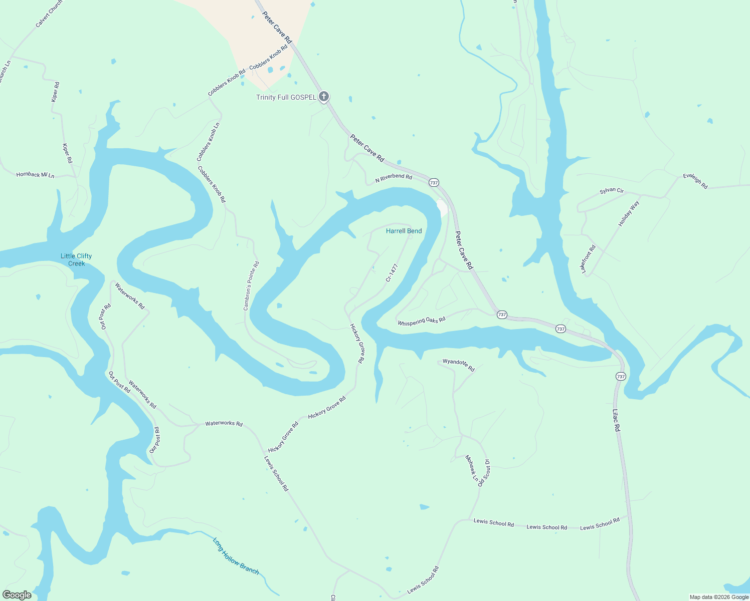 map of restaurants, bars, coffee shops, grocery stores, and more near Hickory Grove Rd in Leitchfield