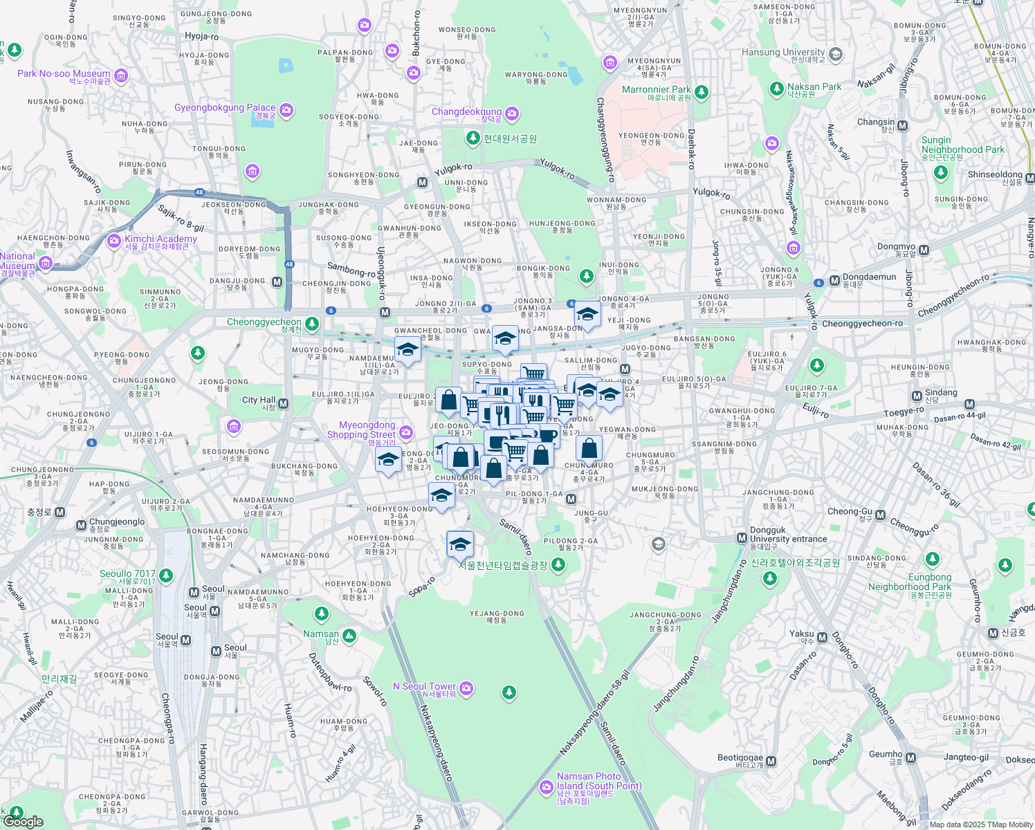 map of restaurants, bars, coffee shops, grocery stores, and more near in 