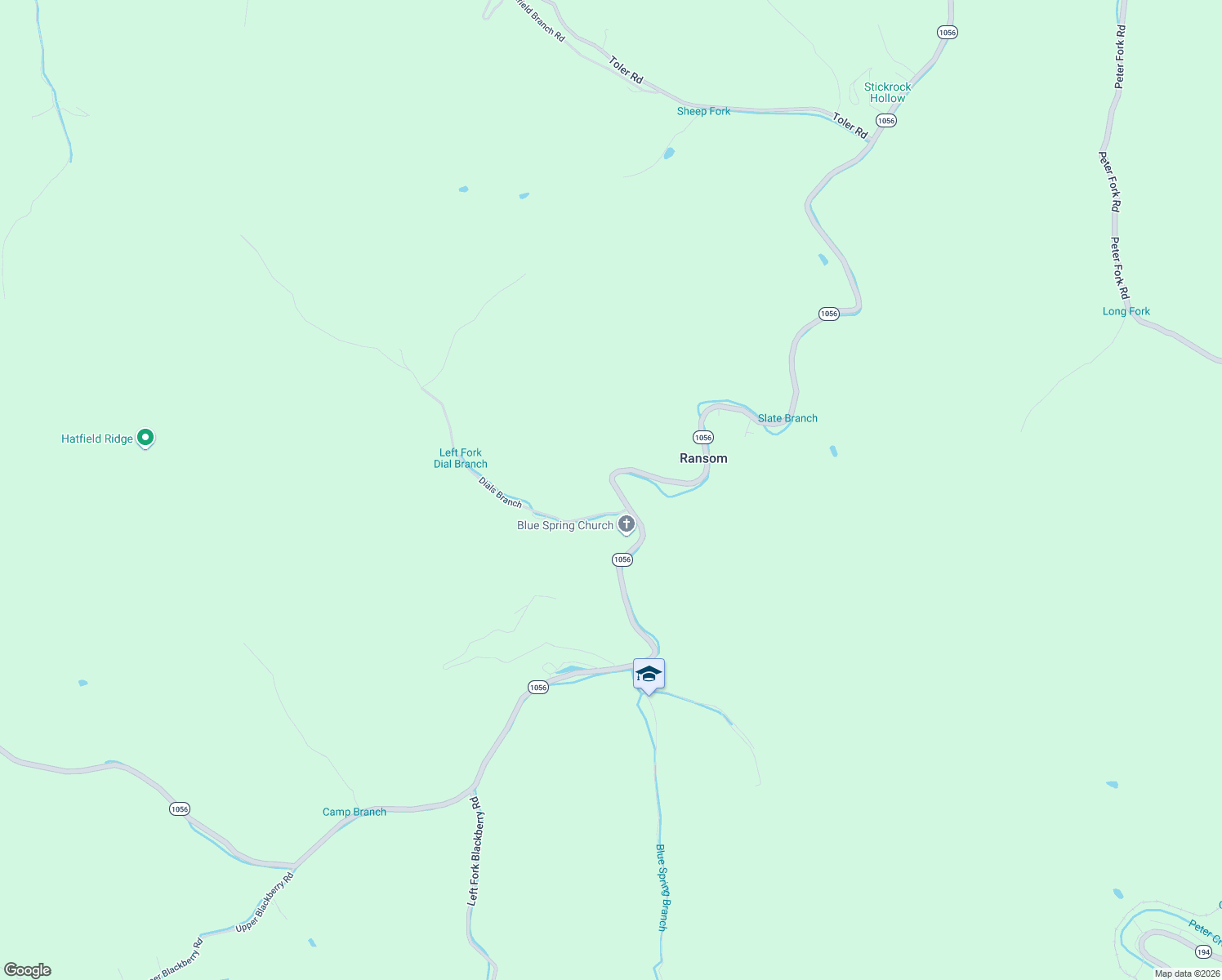 map of restaurants, bars, coffee shops, grocery stores, and more near 2-368 Dials Branch in Ransom