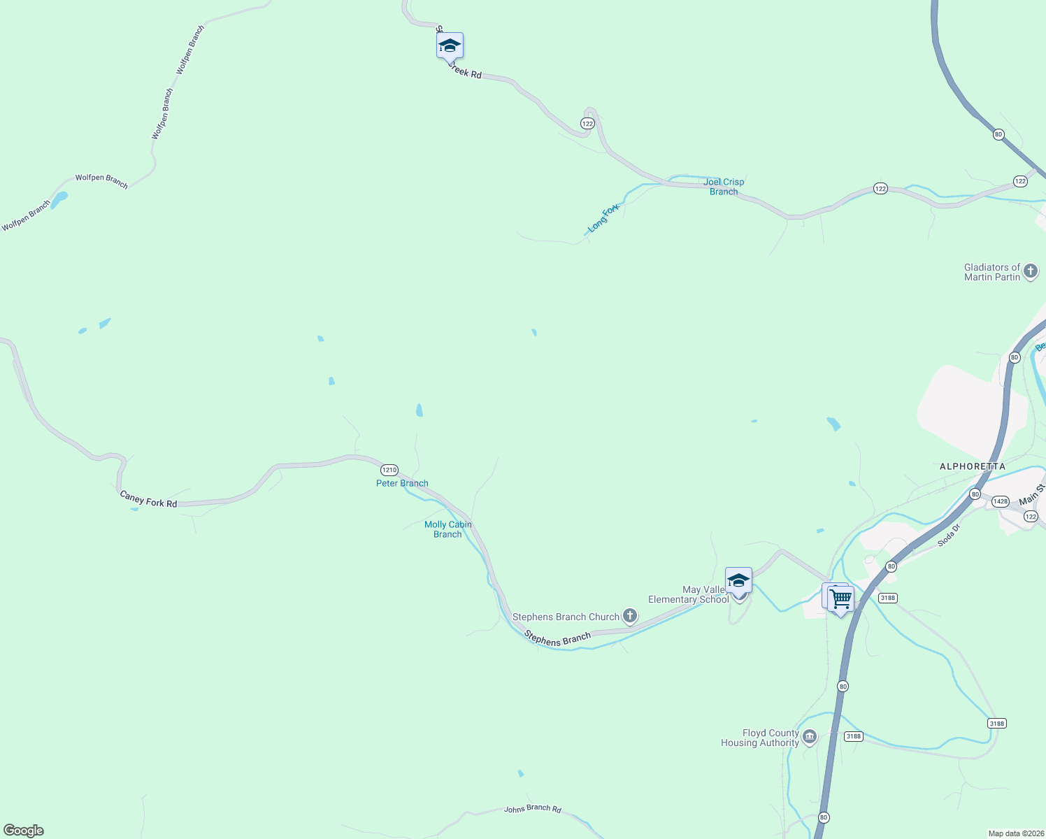 map of restaurants, bars, coffee shops, grocery stores, and more near in Martin