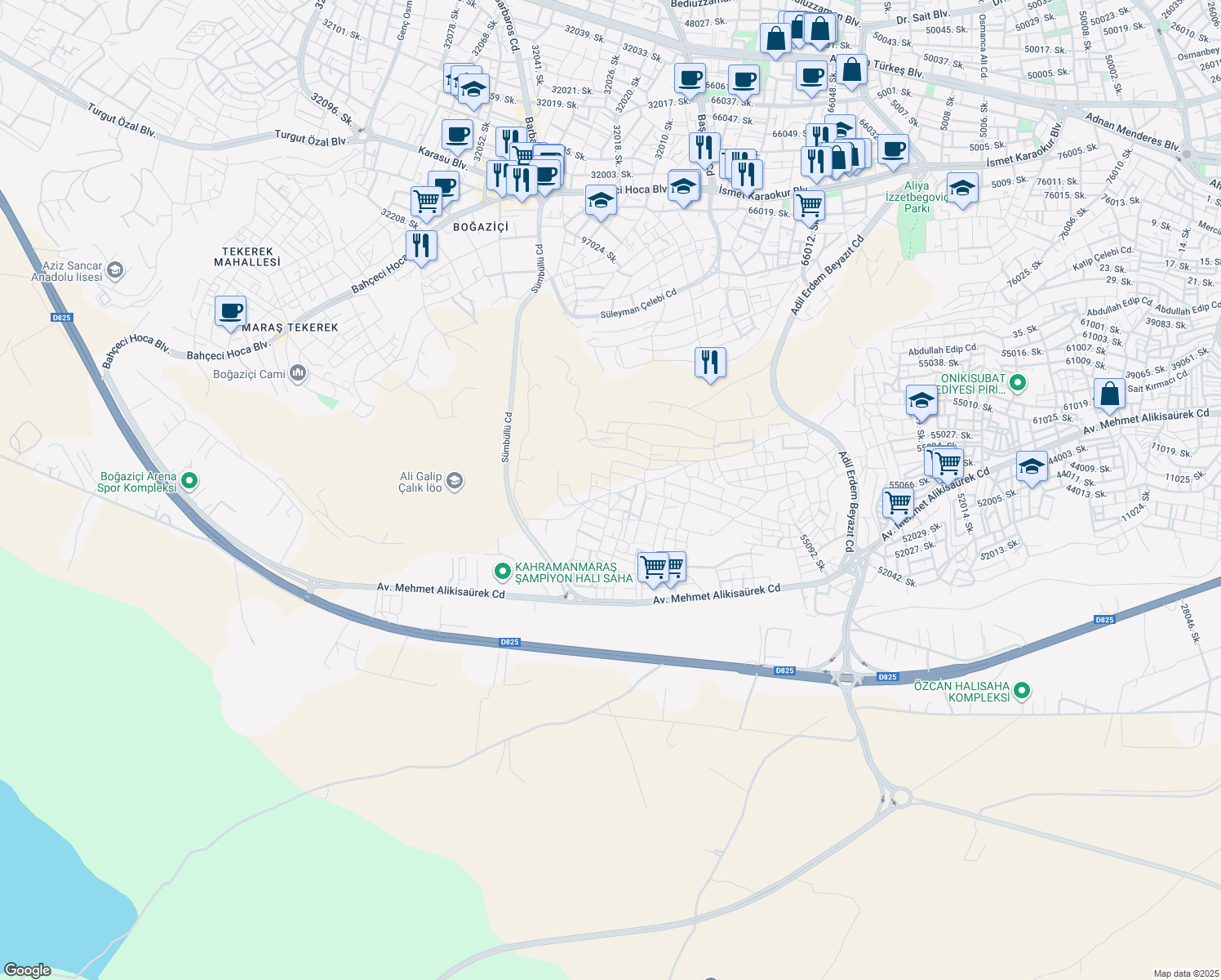 map of restaurants, bars, coffee shops, grocery stores, and more near 55191. Sk in Kahramanmaras