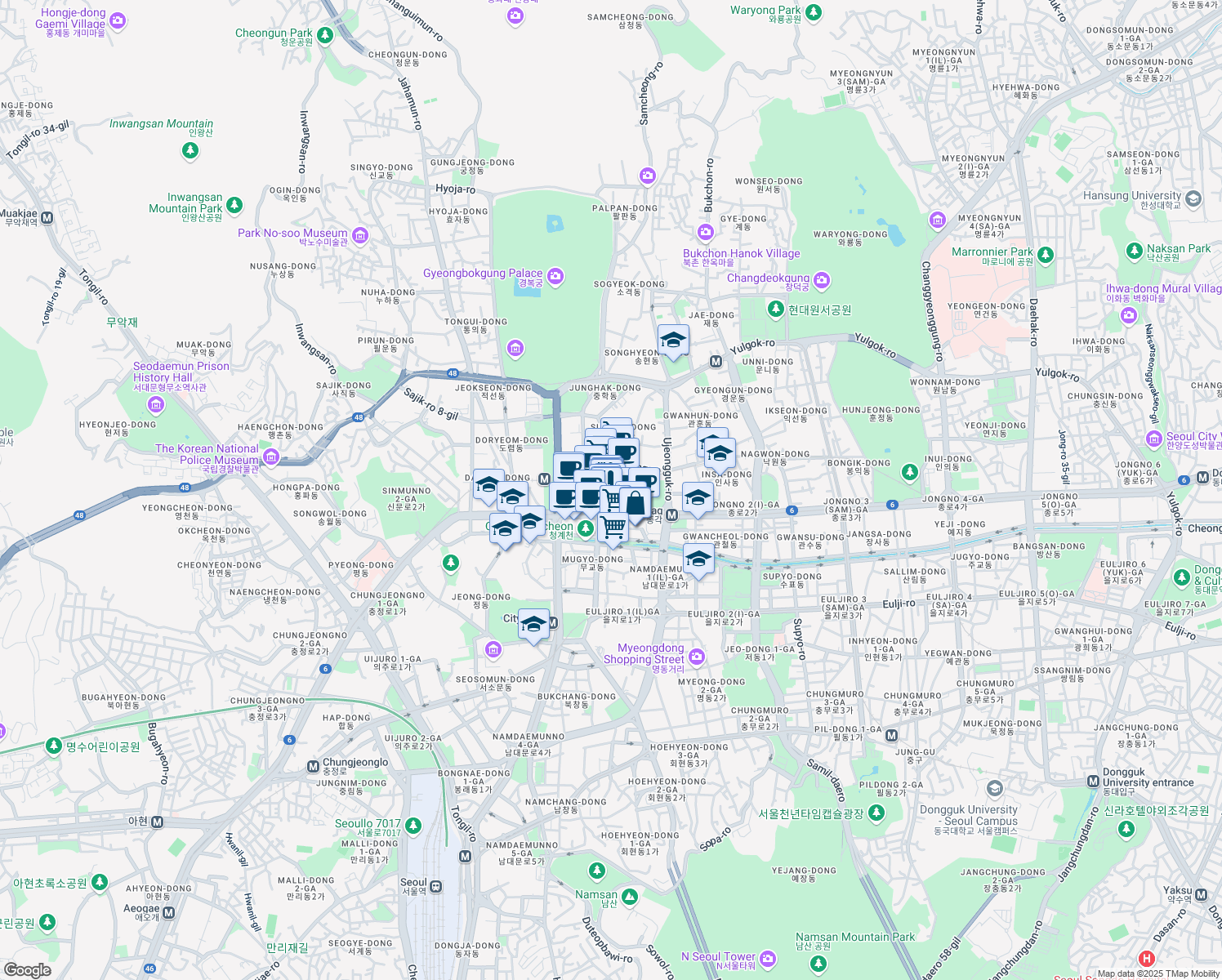map of restaurants, bars, coffee shops, grocery stores, and more near in 