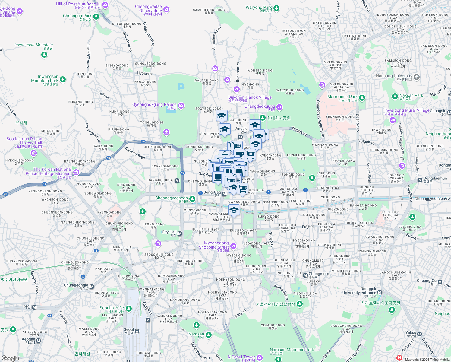 map of restaurants, bars, coffee shops, grocery stores, and more near in 