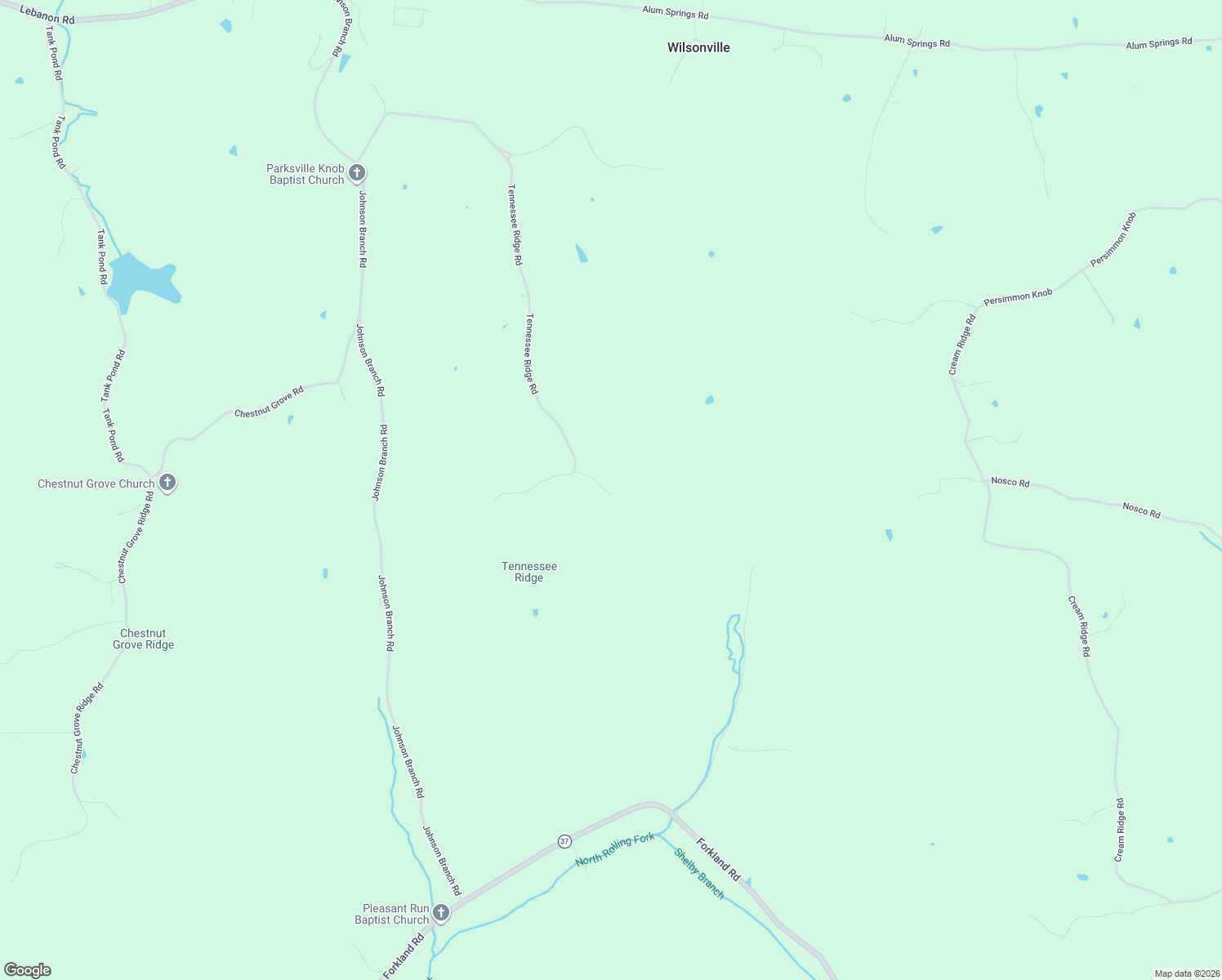 map of restaurants, bars, coffee shops, grocery stores, and more near 1605 Tennessee Ridge Road in Parksville