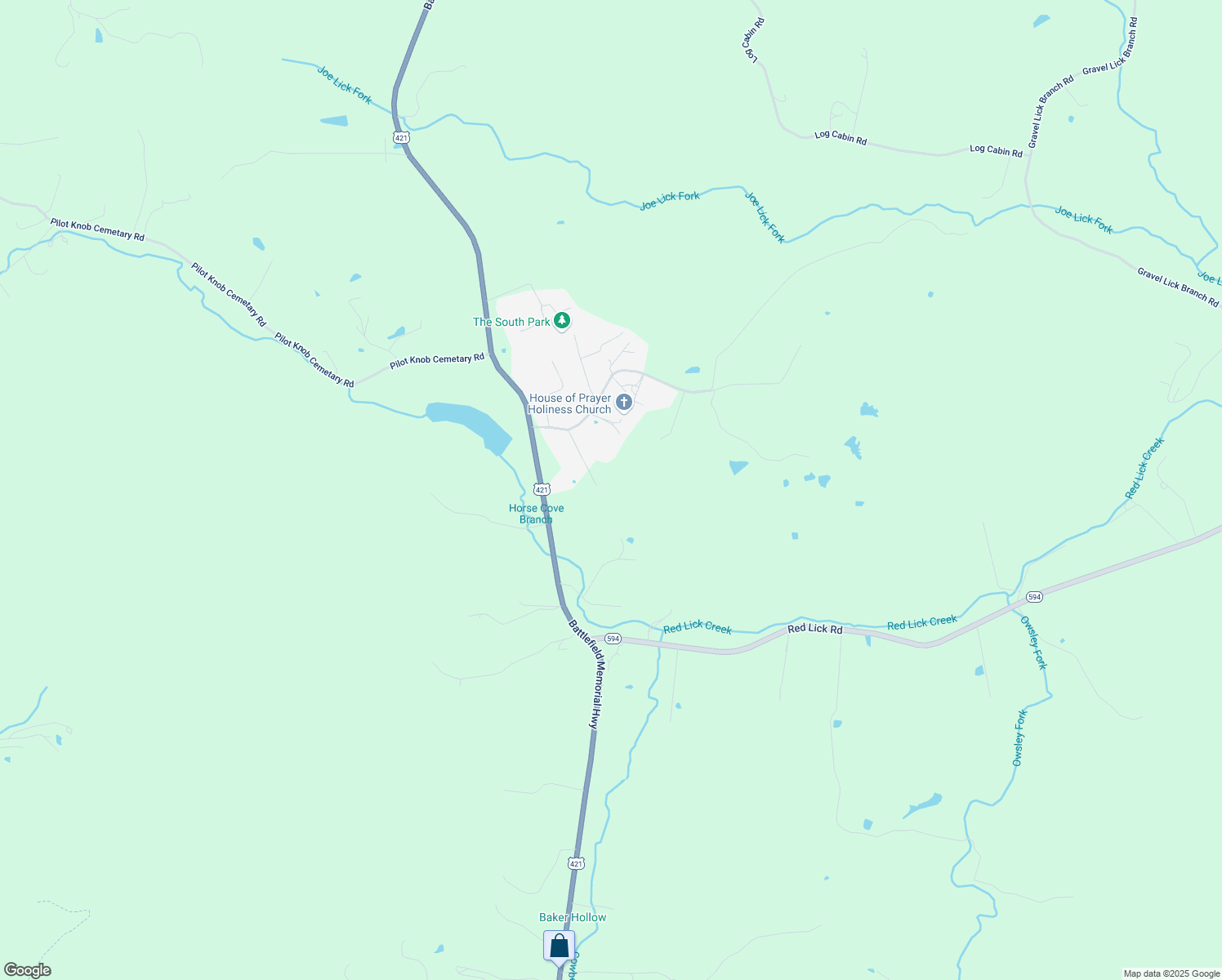 map of restaurants, bars, coffee shops, grocery stores, and more near 131 Stevies Way in Berea