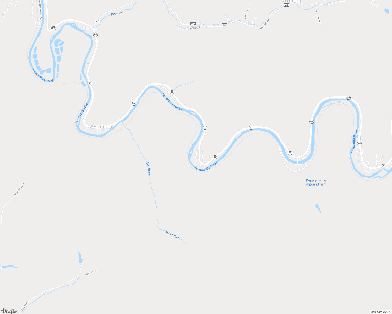 map of restaurants, bars, coffee shops, grocery stores, and more near Ramey Addition Road in Brenton