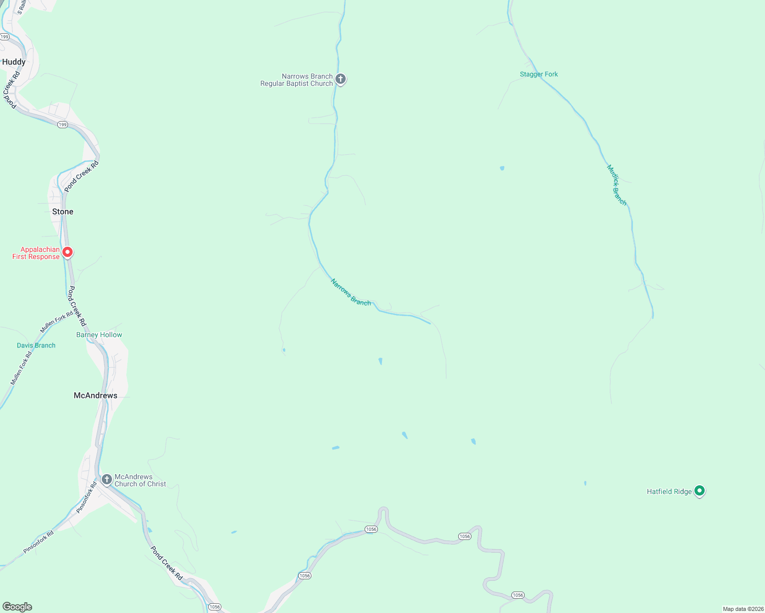 map of restaurants, bars, coffee shops, grocery stores, and more near 2960 Narrows Branch in Hardy