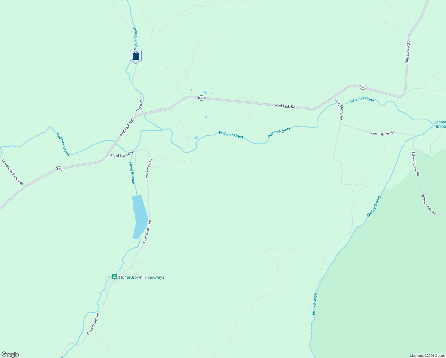 map of restaurants, bars, coffee shops, grocery stores, and more near 293 Liza Allen Road in Berea