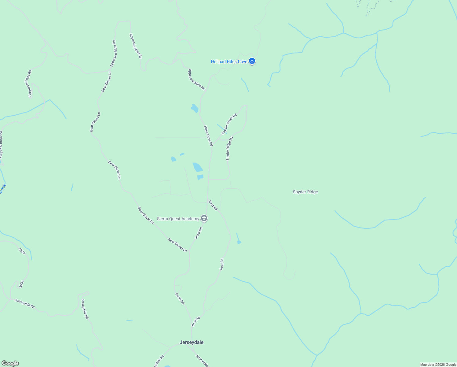 map of restaurants, bars, coffee shops, grocery stores, and more near 7075 Snyder Ridge Road in Mariposa
