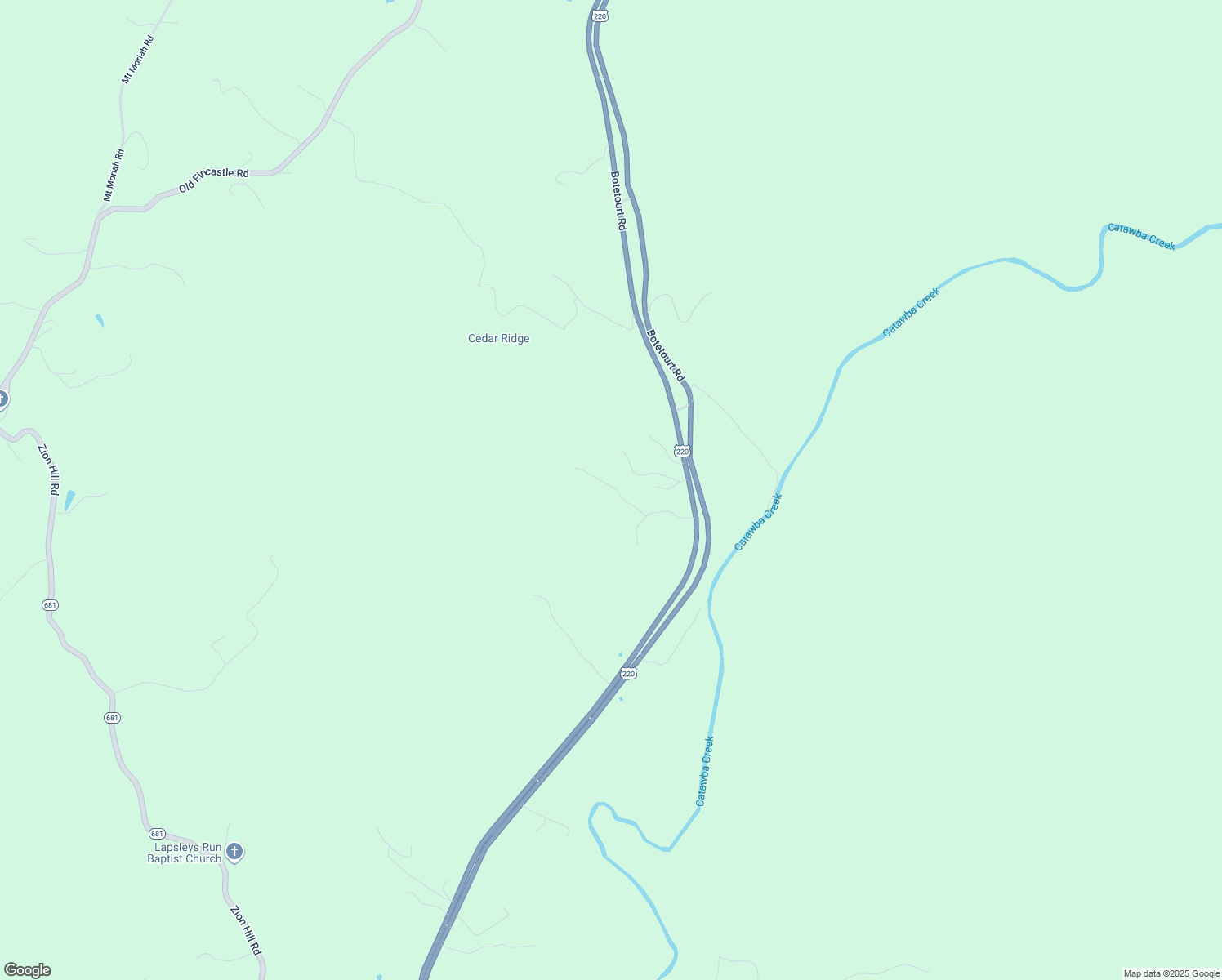 map of restaurants, bars, coffee shops, grocery stores, and more near 281 Santana Estates Road in Fincastle