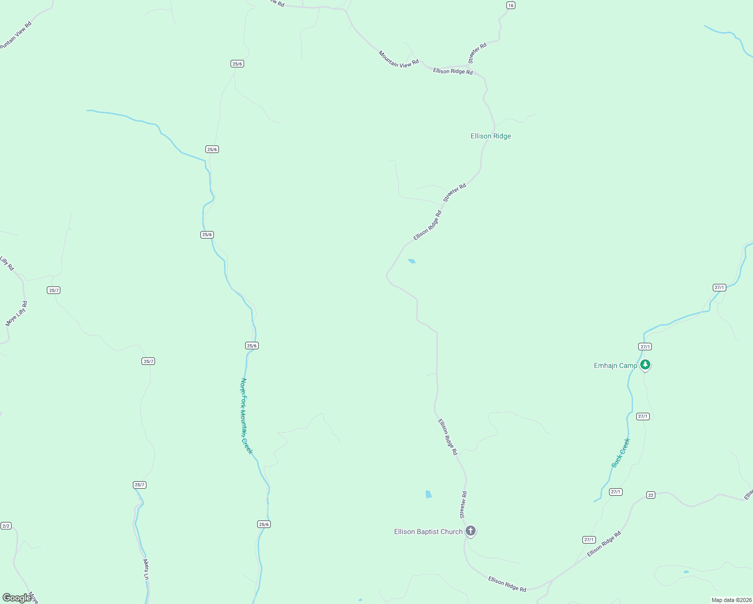map of restaurants, bars, coffee shops, grocery stores, and more near 5618 Ellison Ridge Road in Jumping Branch