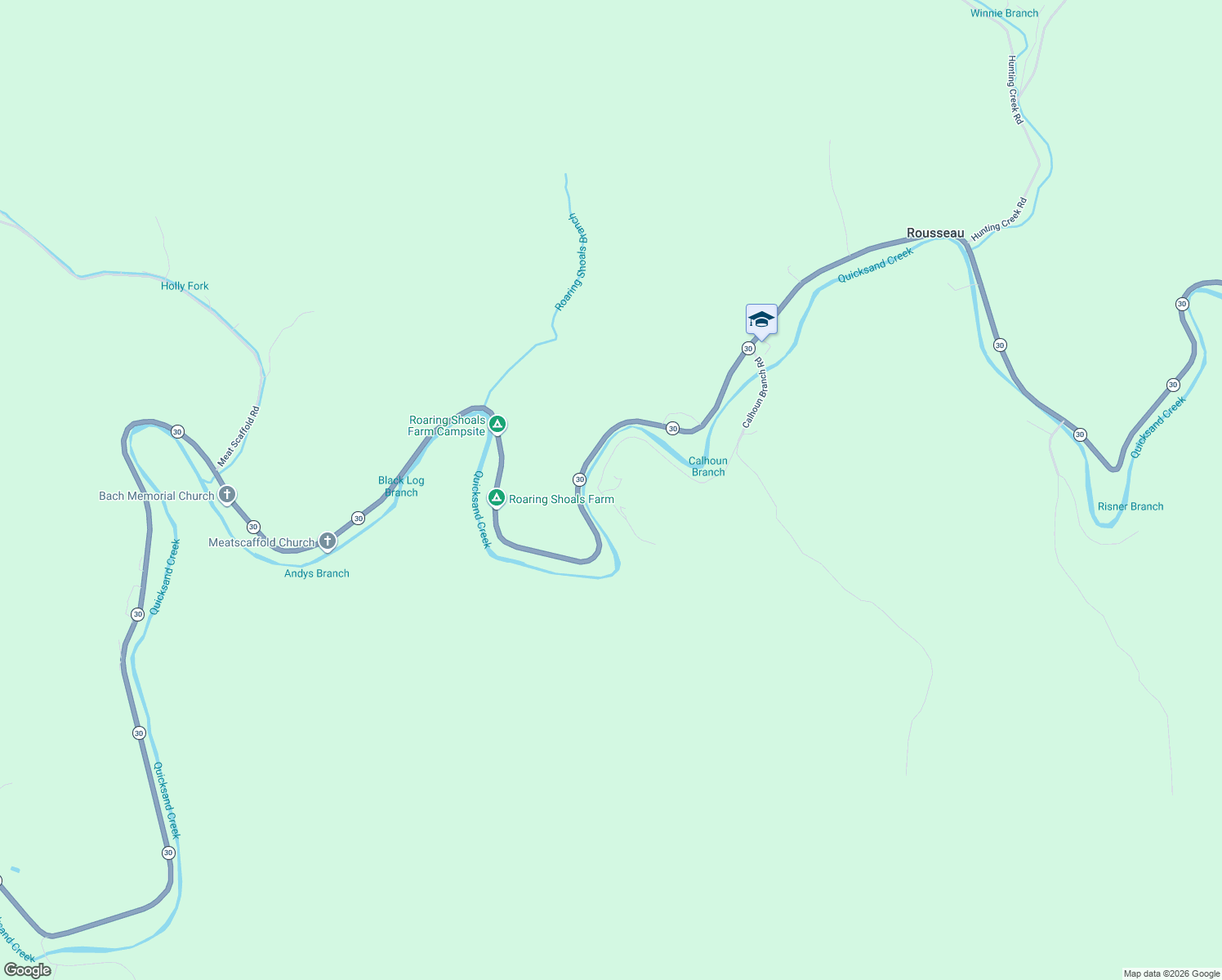map of restaurants, bars, coffee shops, grocery stores, and more near White Family Cemetery Road in Breathitt County