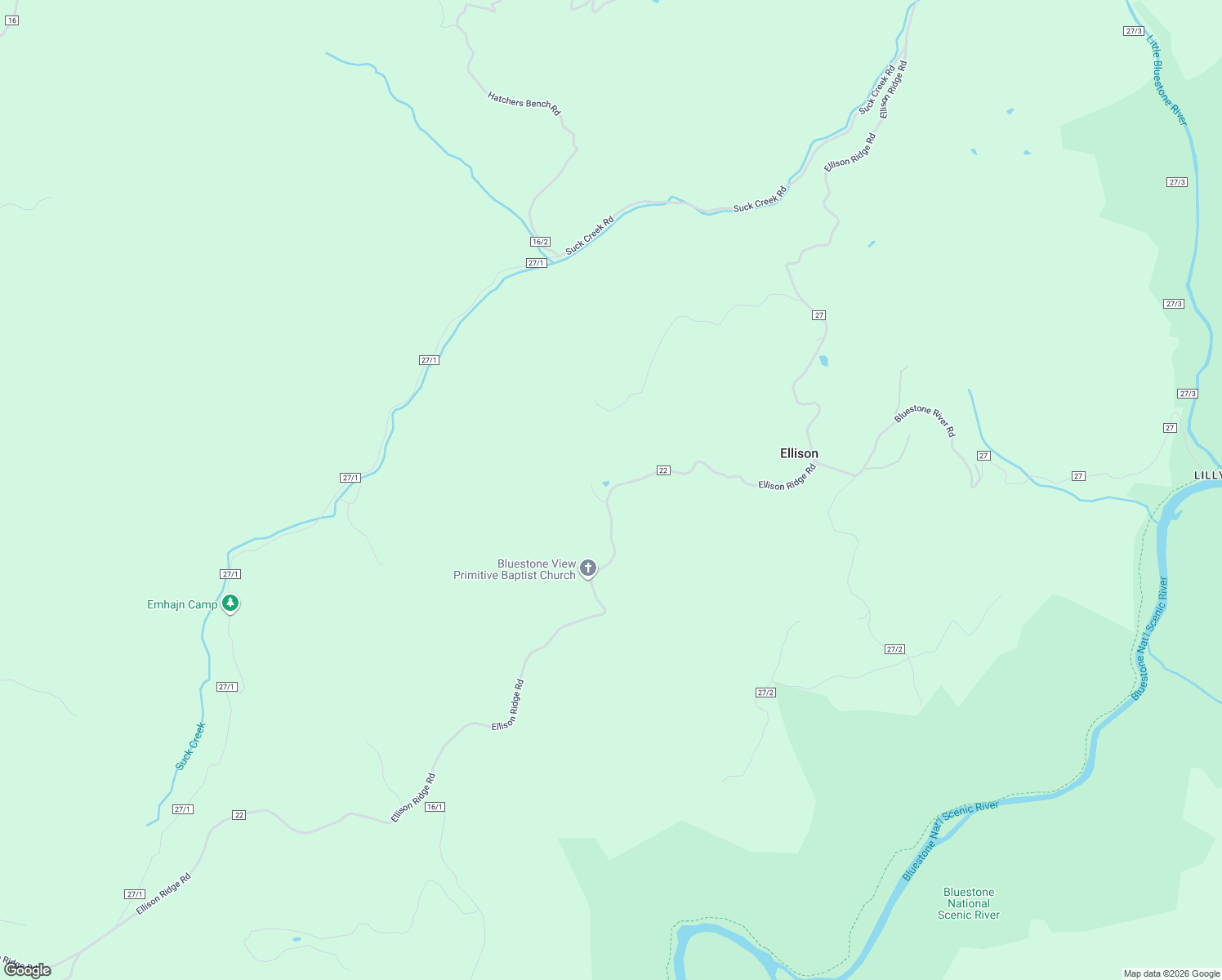 map of restaurants, bars, coffee shops, grocery stores, and more near Ellison Ridge Road in Flat Top