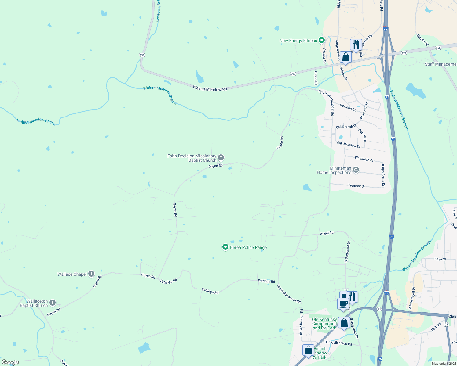 map of restaurants, bars, coffee shops, grocery stores, and more near in Berea